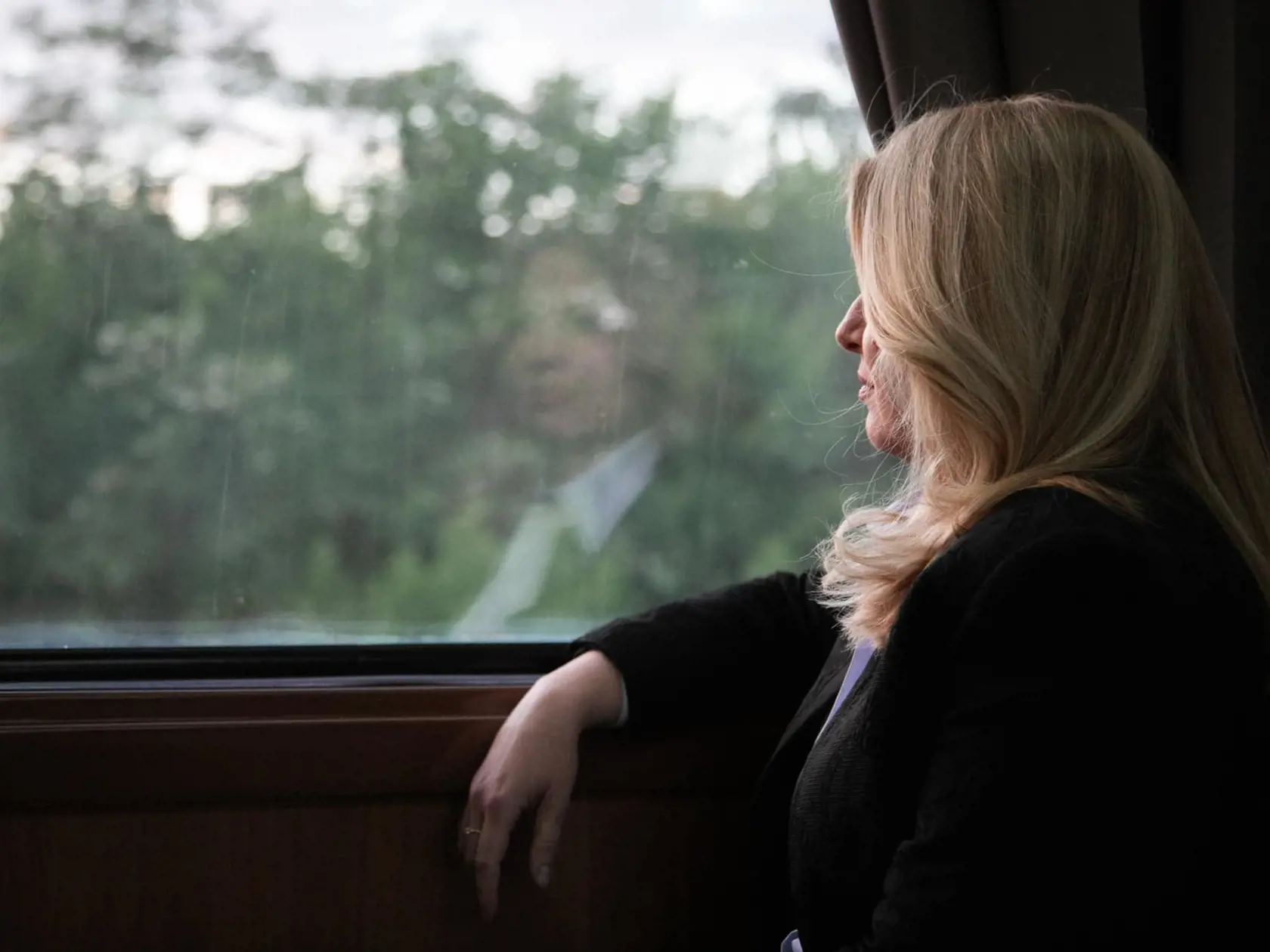 Zuzana Čaputová na ceste domov z Ukrajiny.