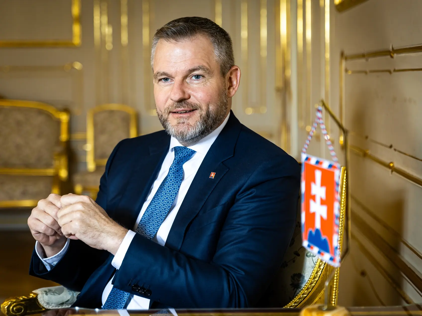 Prezident Slovenskej republiky Peter Pellegrini v Bratislave. 