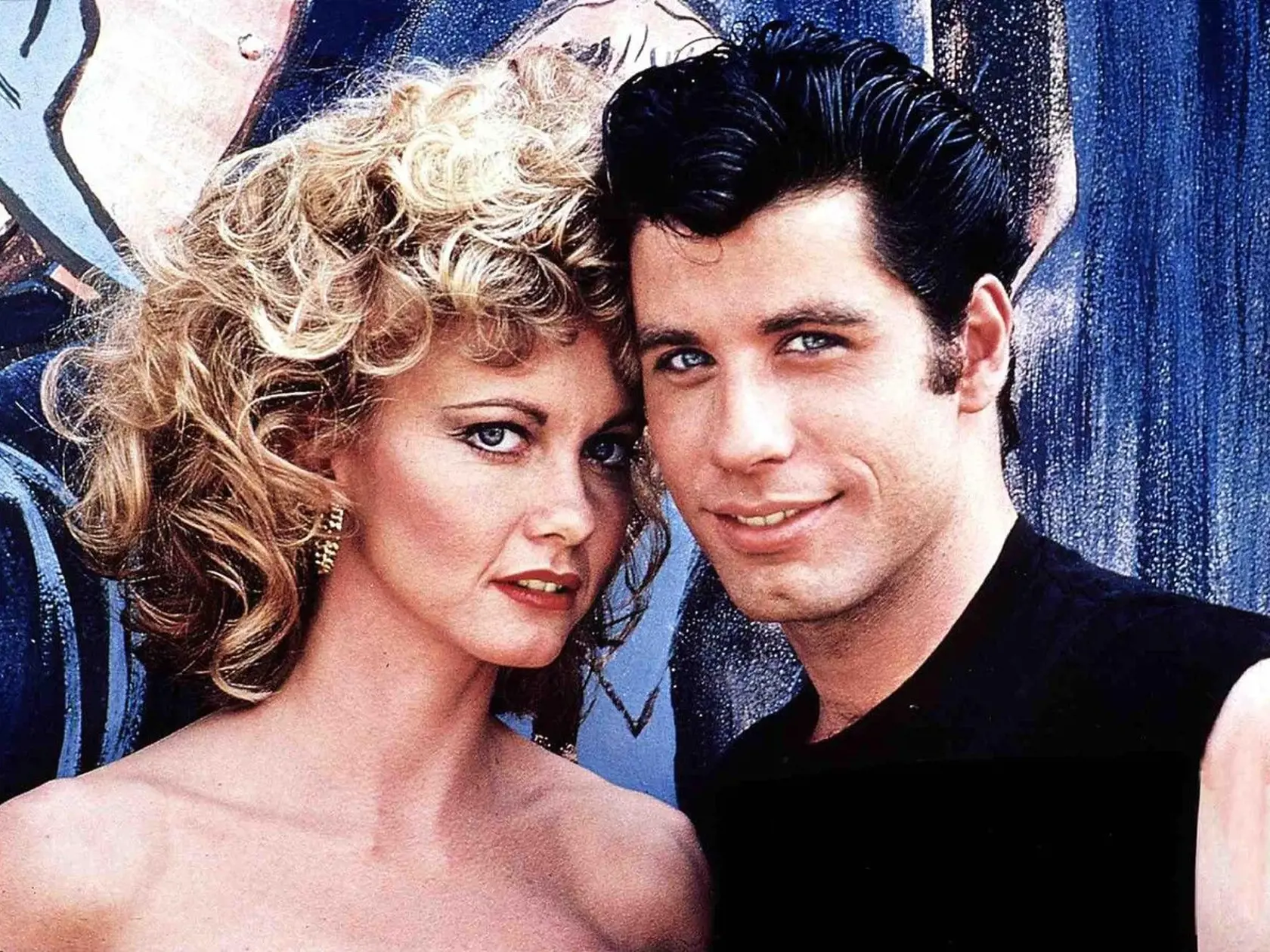 Olivia Newton-John a John Travolta v muzikáli Pomáda