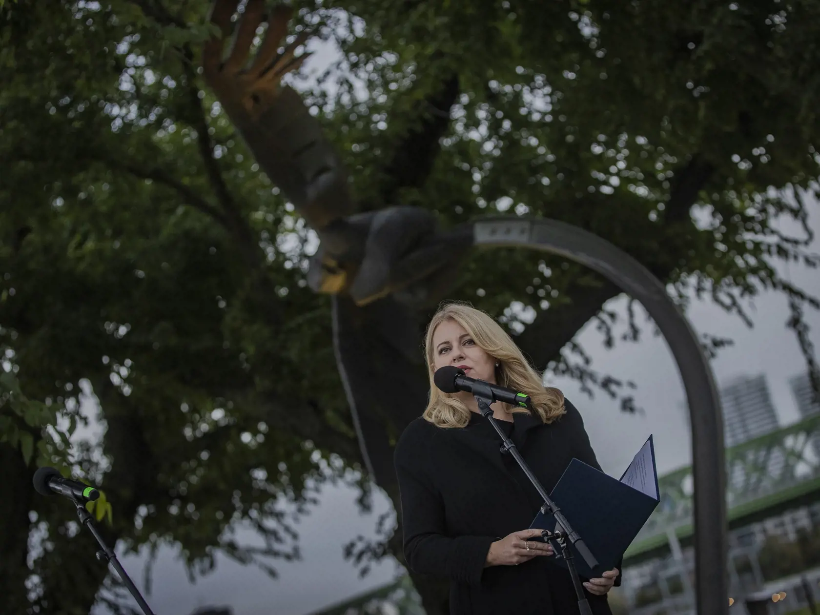 Prezidentka Zuzana Čaputová sa zúčastnila na otvorení zrekonštruovaného Pamätníka obetiam extrémizmu od autorov Pavla Brnu a Pavla Dubinu.