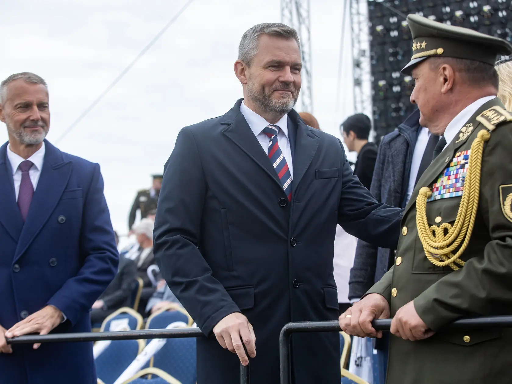 Oslavy 80. výročia víťazstva nad fašizmom Piešťany 2025. Na snímke je Peter Pellegrini.