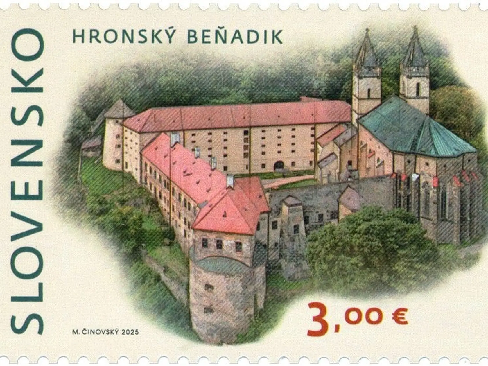 Slovenská pošta vydá známku k 950.výročiu založenia opátstva v Hronskom Beňadiku.