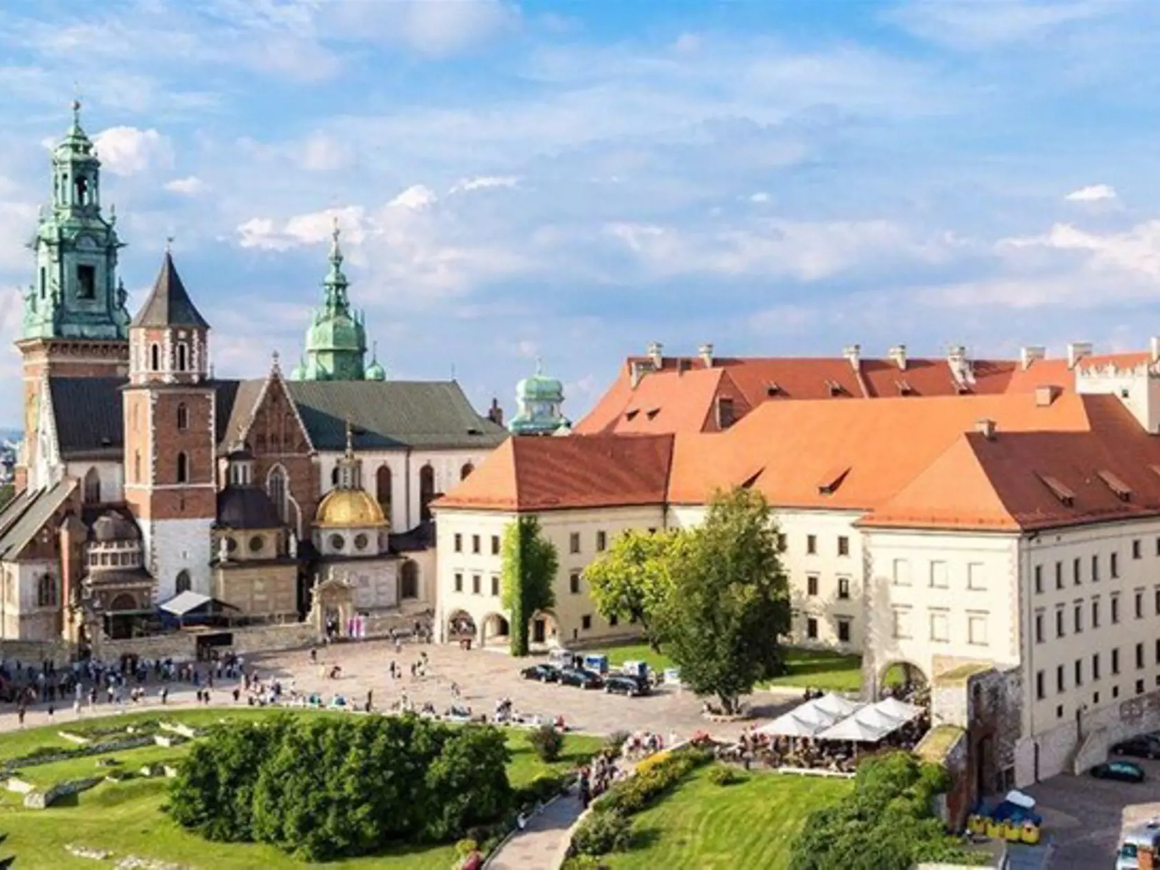 Majestátny Wawel v Krakove. Poľsko