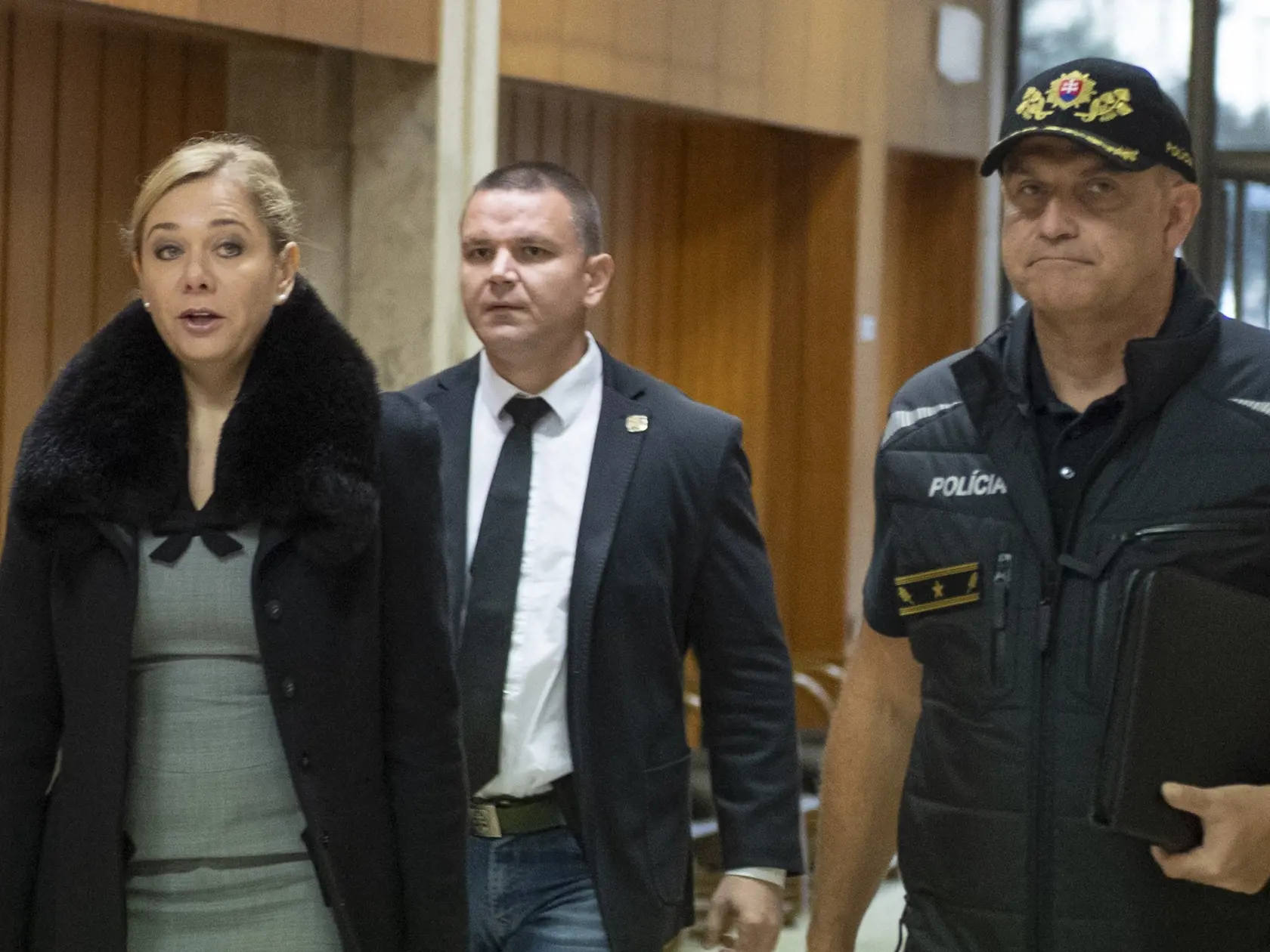 Exministerka vnútra Denisa Saková a exprezident policajného zboru Milan Lučanský.