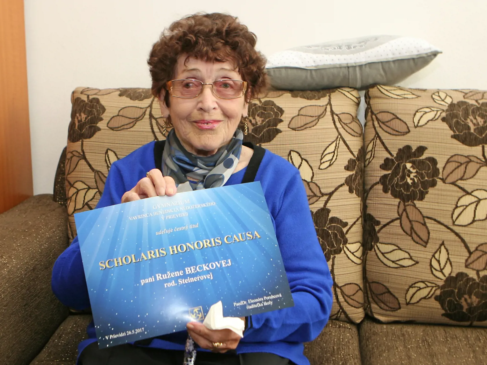 Ruženka Becková (90): S čestným titulom Scholaris Honoris Causa z prievidzského gymnázia.