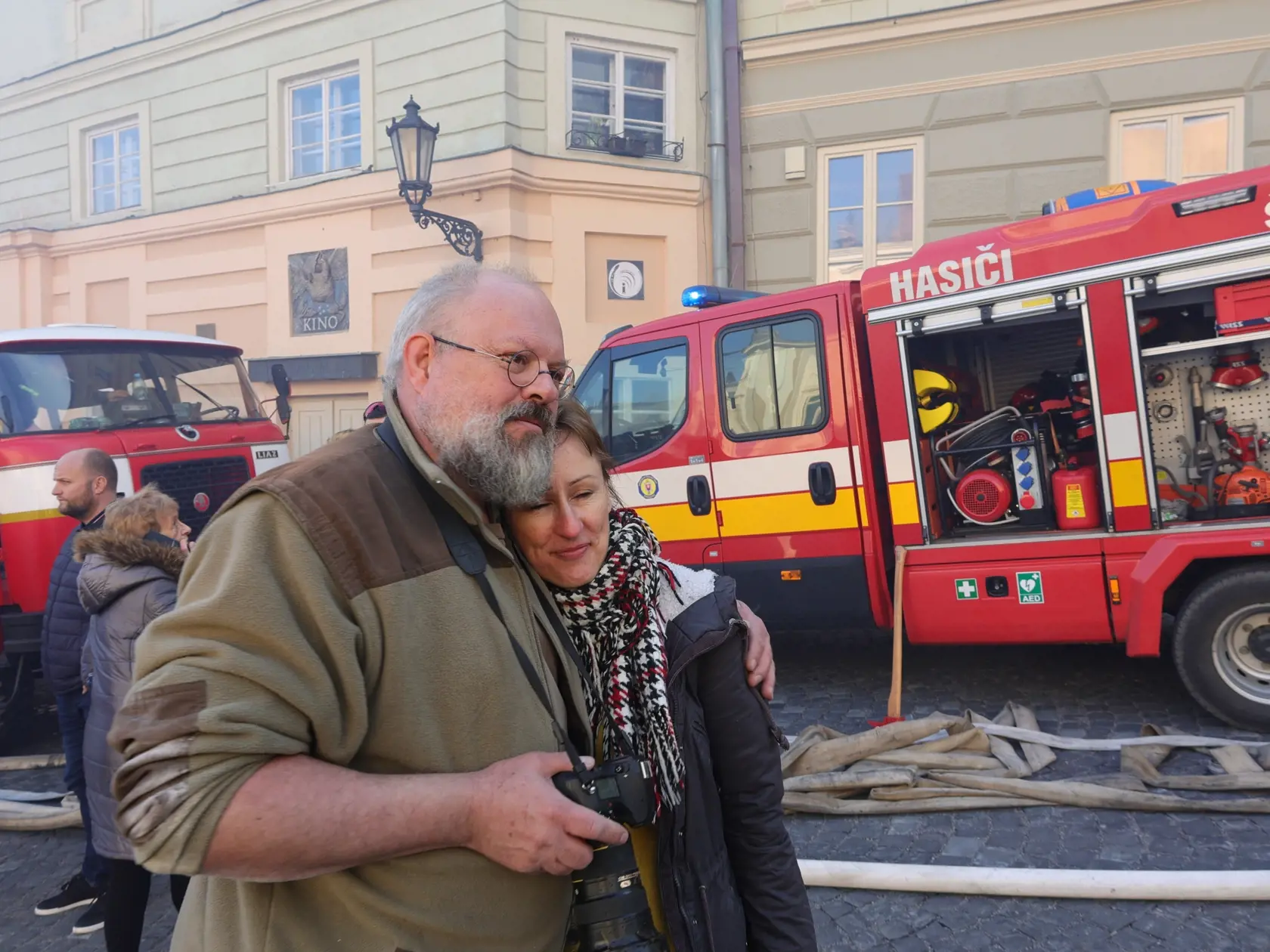 Na foto je súčasná riaditeľka SBM, Zuzana Denková v deň požiaru.