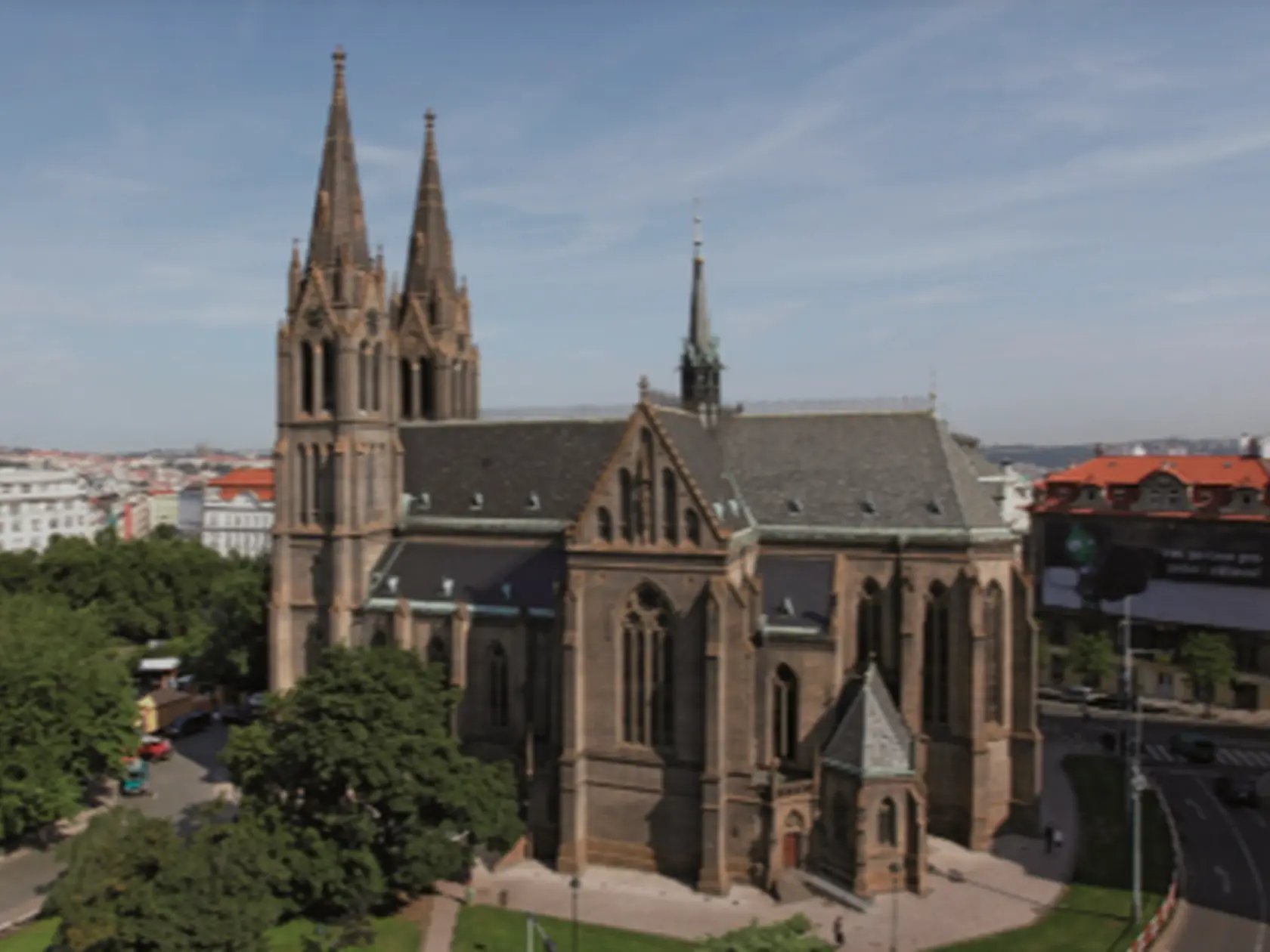 Bazilika sv. Ludmily na Námestí Mieru v pražských Vinohradoch.