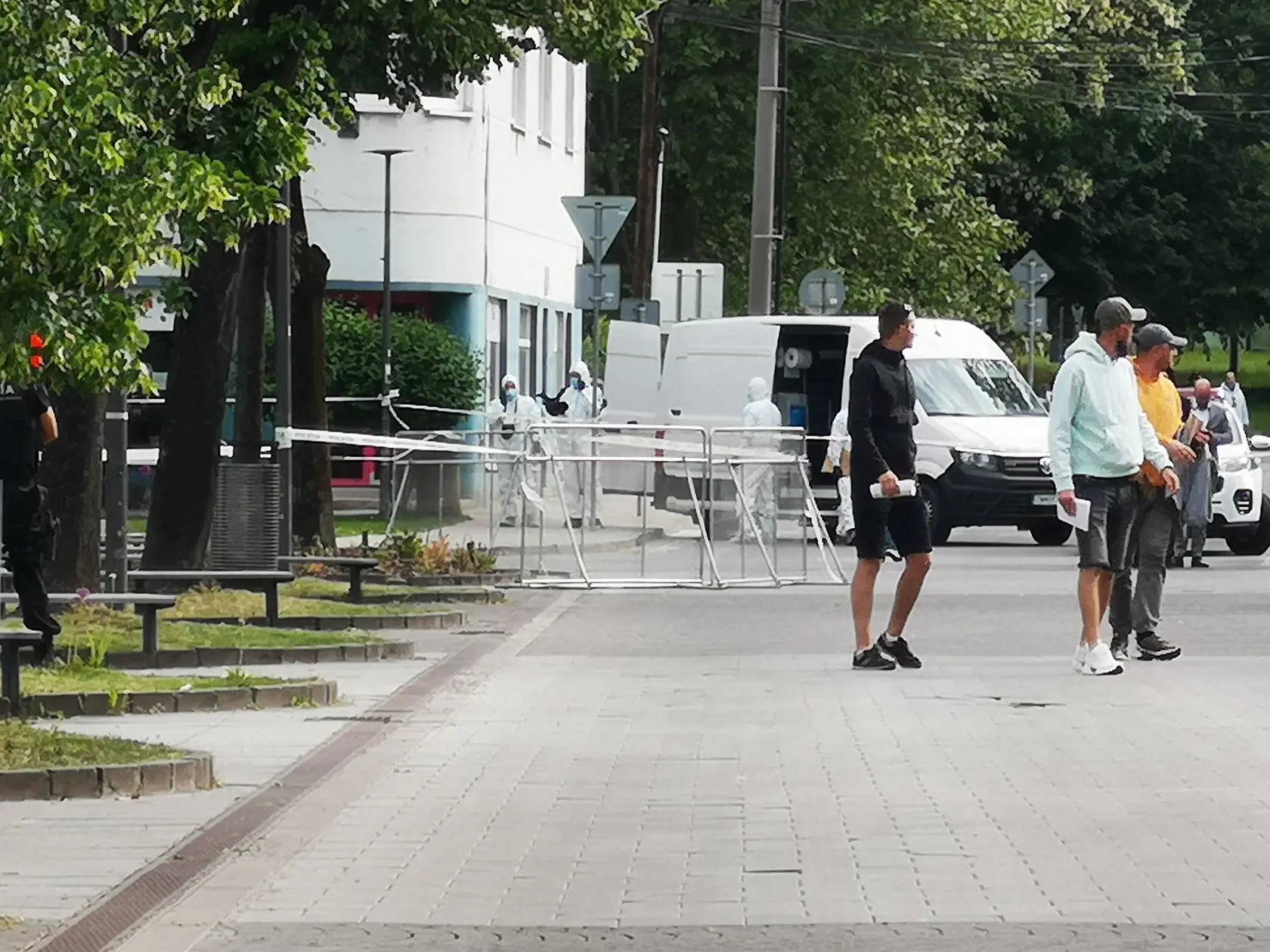 Na mieste činu pracovali policajní technici.