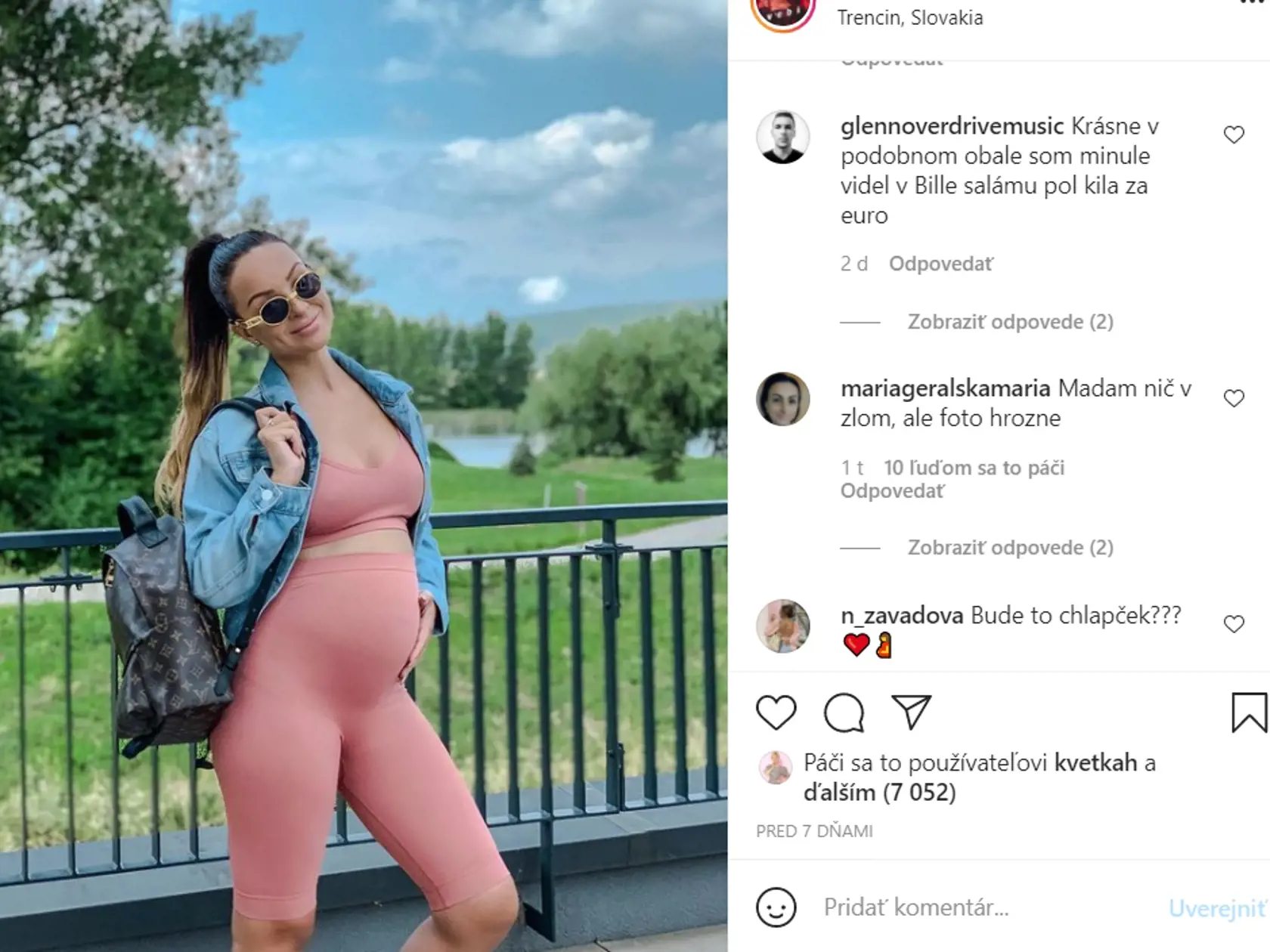 Veronika Nízlová je v pokročilom štádiu tehotenstva. O otcovi dieťaťa nehovorí, ale tehotenstvo si užíva...