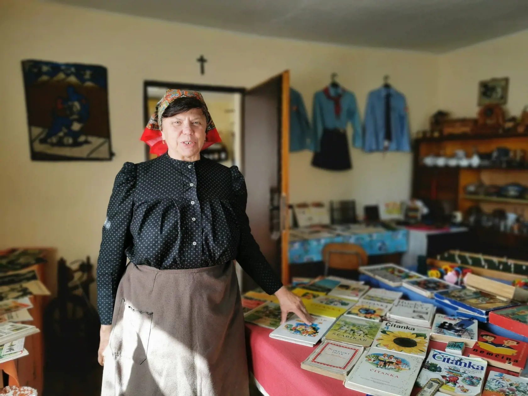 V múzeu je množstvo nádherných detských knižiek z čias socializmu, šlabikárov, hračiek.