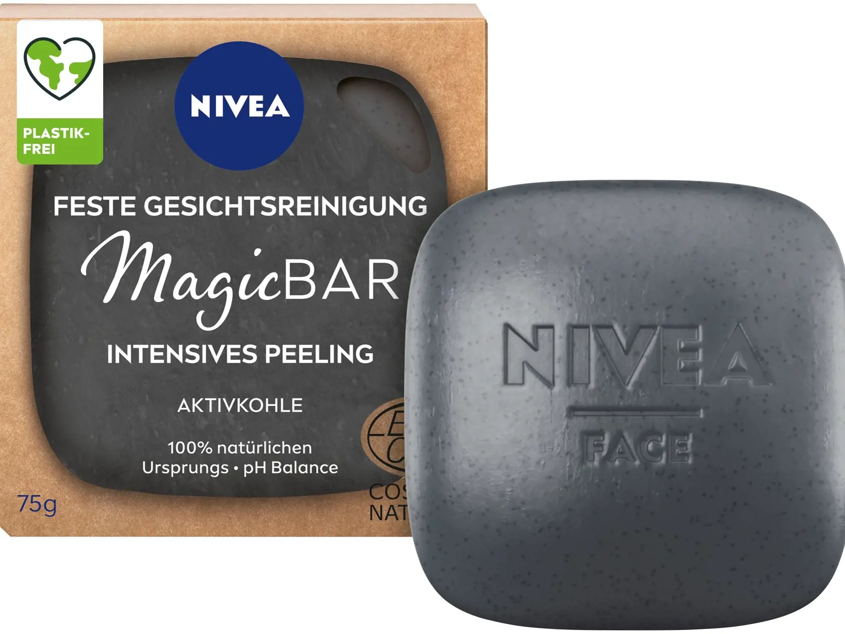 Peelingové pleťové mydlo s aktívnym uhlím, ktoré pokožku vyčistí do hĺbky a zanechá ju hebkú na dotyk, NIVEA, 6,49 €