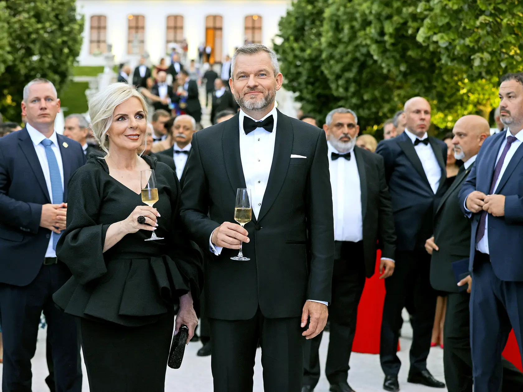Slávnostná recepcia prezidenta SR Petra Pellegriniho na Bratislavskom hrade. Na snímke je nový prezident Peter Pellegrini so sestrou Evou.