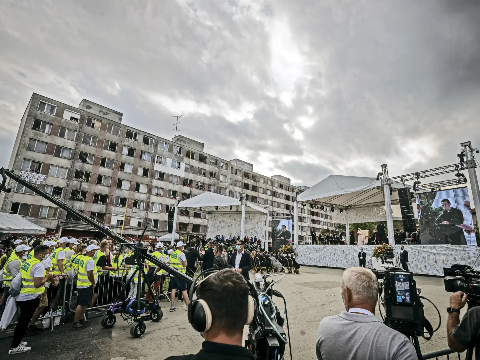 Pápež pri návšteve Slovenska v roku 2021 navštívil aj Luník IX.
