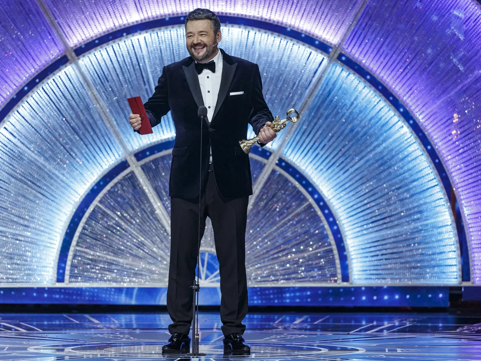 Na snímke Michal Hudák počas priameho prenosu z galavečera OTO 2019.