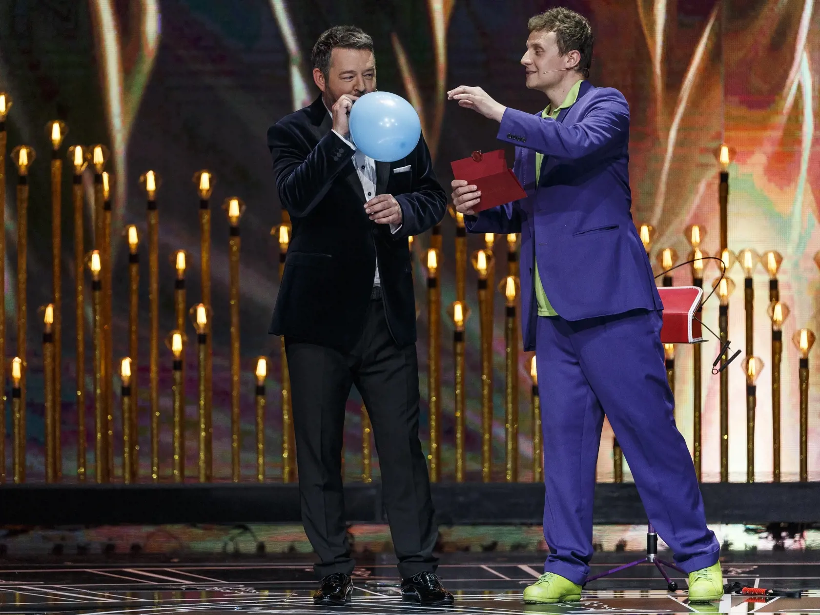 Na snímke Michal Hudák počas priameho prenosu z galavečera OTO 2019.