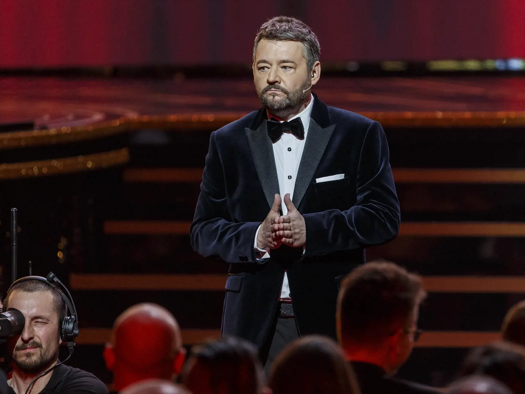 Na snímke Michal Hudák počas priameho prenosu z galavečera OTO 2019.