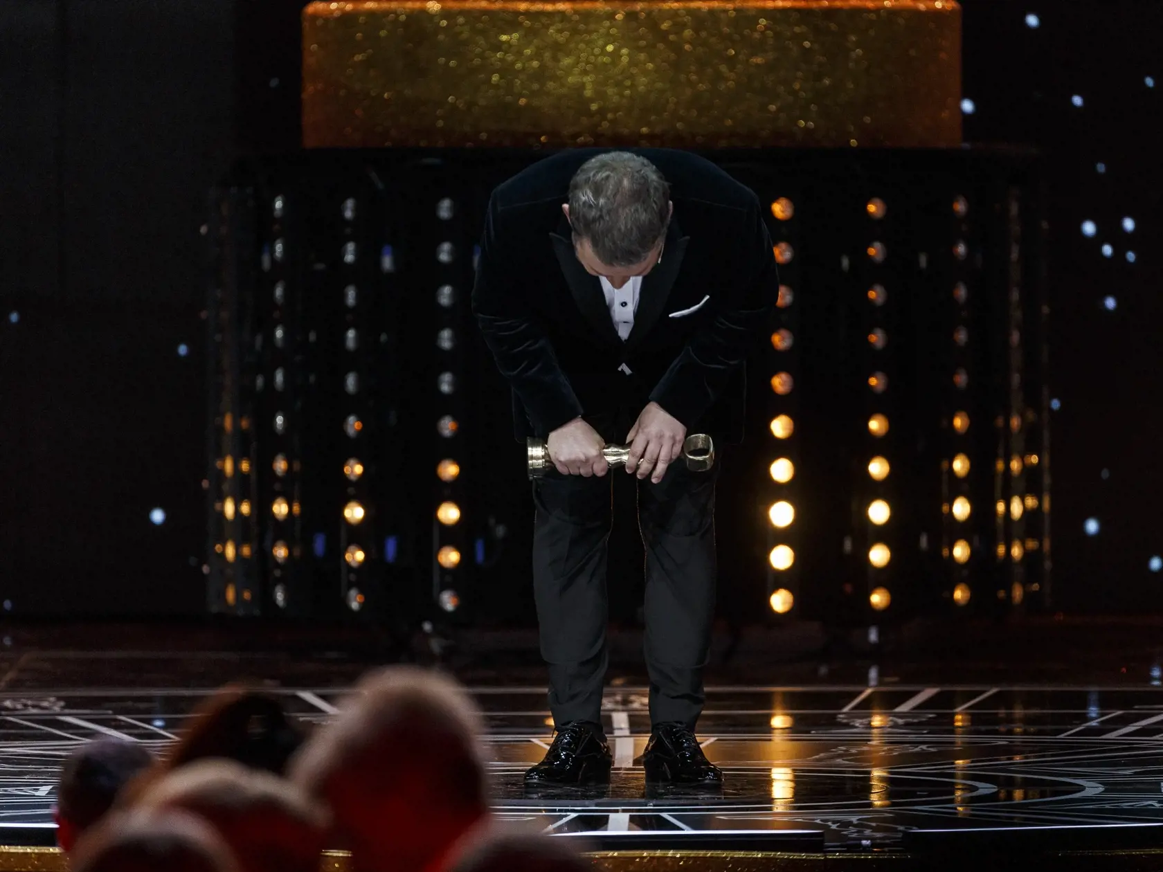 Na snímke Michal Hudák počas priameho prenosu z galavečera OTO 2019.