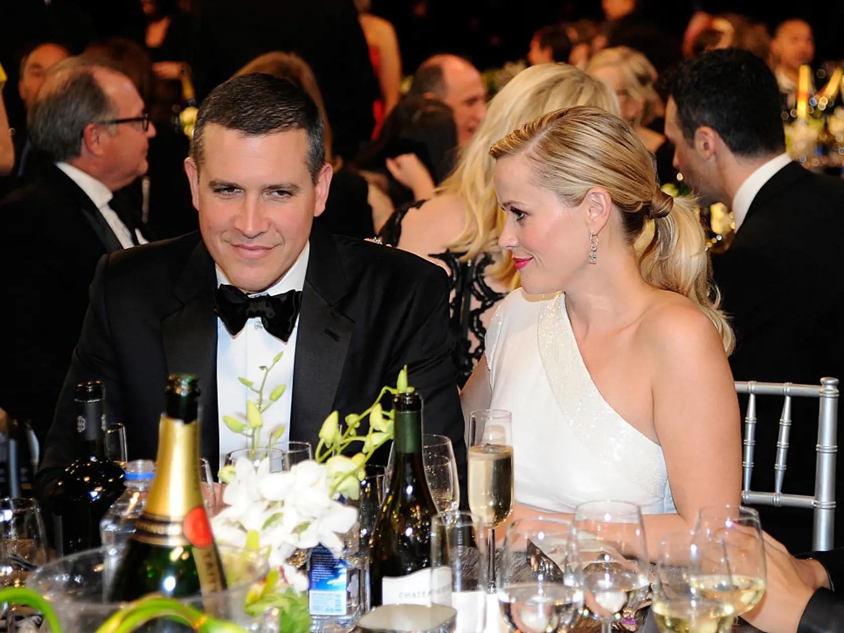 LOS ANGELES, CA - JANUARY 25:  Jim Toth (L) and actress Reese Witherspoon attend the 21st Annual Screen Actors Guild Awards at The Shrine Auditorium on January 25, 2015 in Los Angeles, California.  (Photo by Kevork Djansezian/Getty Images)