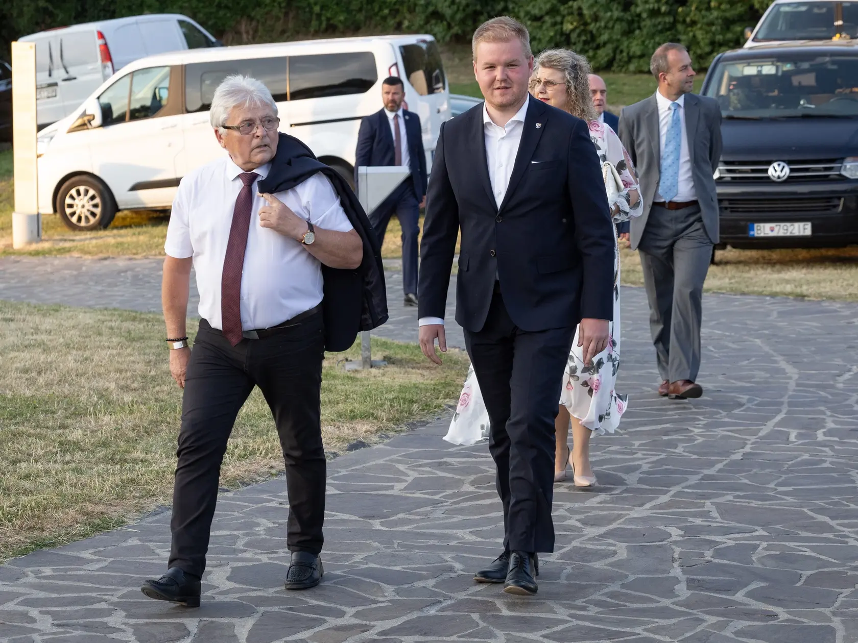 Na sviatok svätého Cyrila a Metoda sa na hrade Devín v Bratislave konali tradičné cyrilo-metodské oslavy. Pre návštevníkov bol počas celého dňa pripravený kultúrno-spoločenský program a viacero atrakcií. Večerný program bol vyhradený pre predstaviteľov štátu a pozvaných hostí. Na snímke je Michal Bartek.