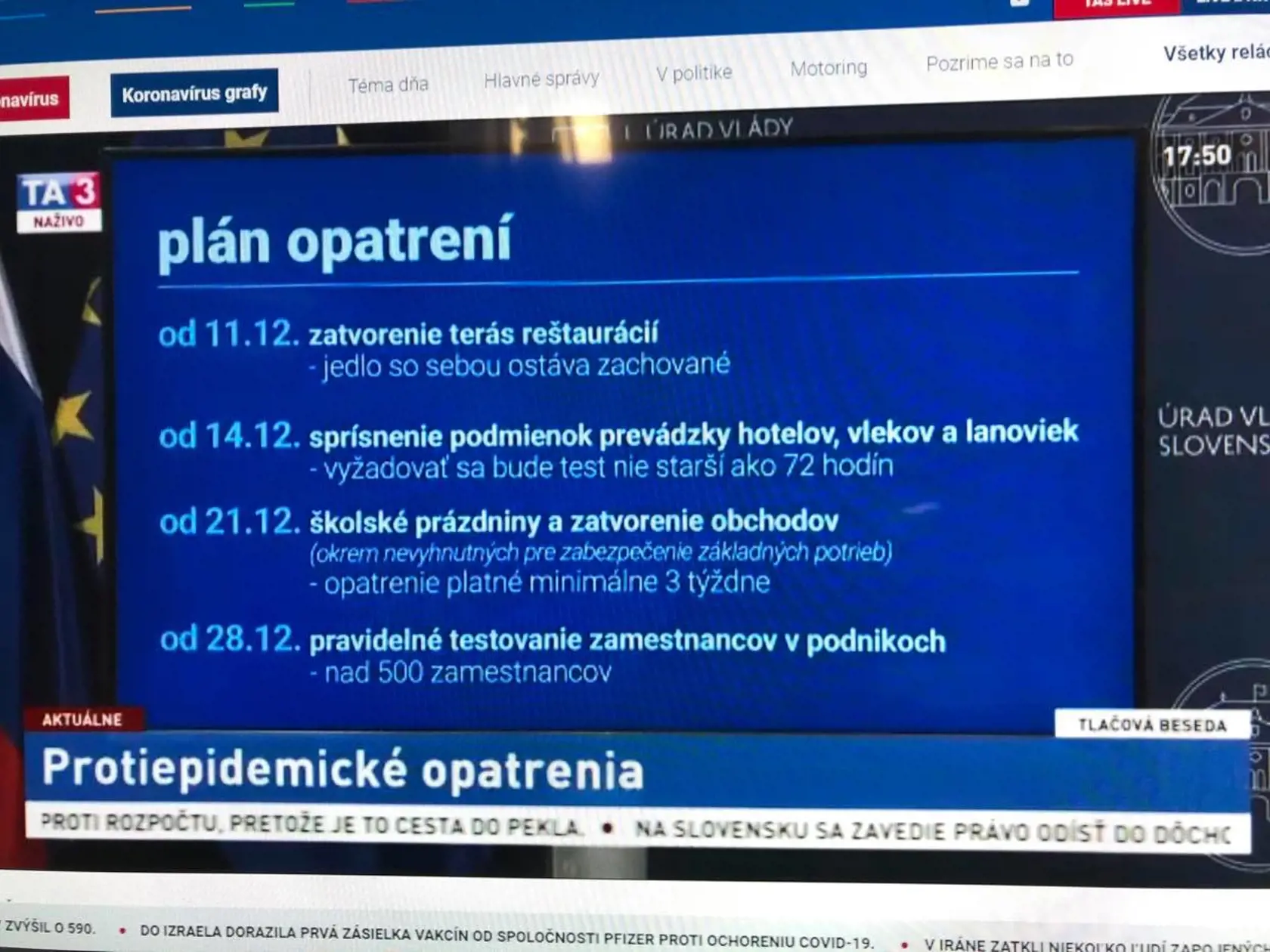 Najnovšie opatrenia