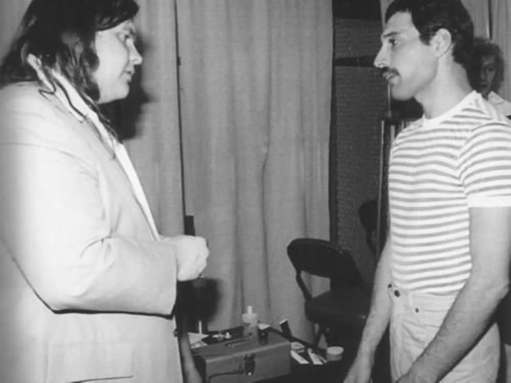 Spevák Queen Freddie Mercury a hudobník Meatloaf.