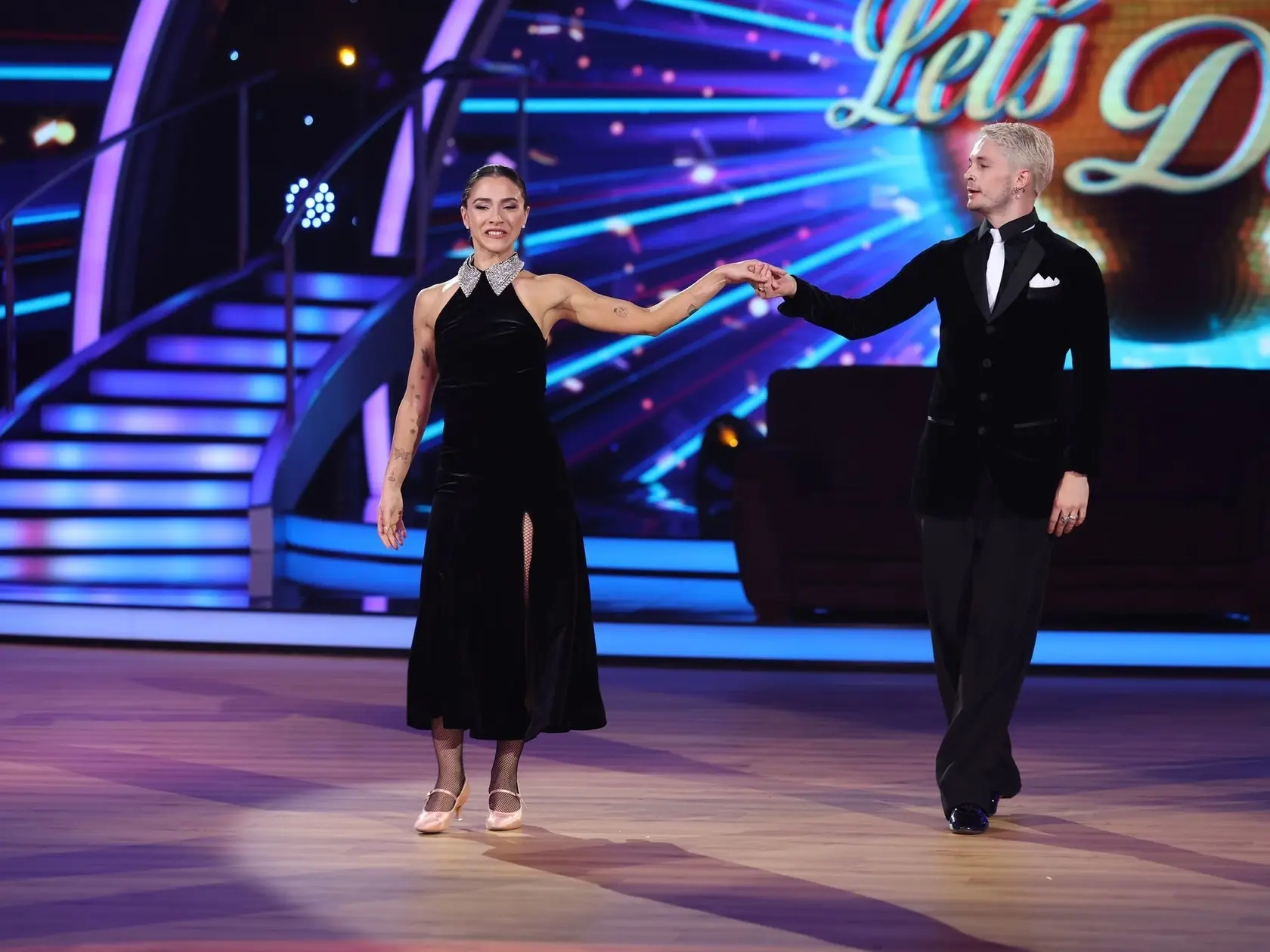 Štvrté kolo Let's Dance. Na snímke Matyáš Adamec a Eva Burešová.