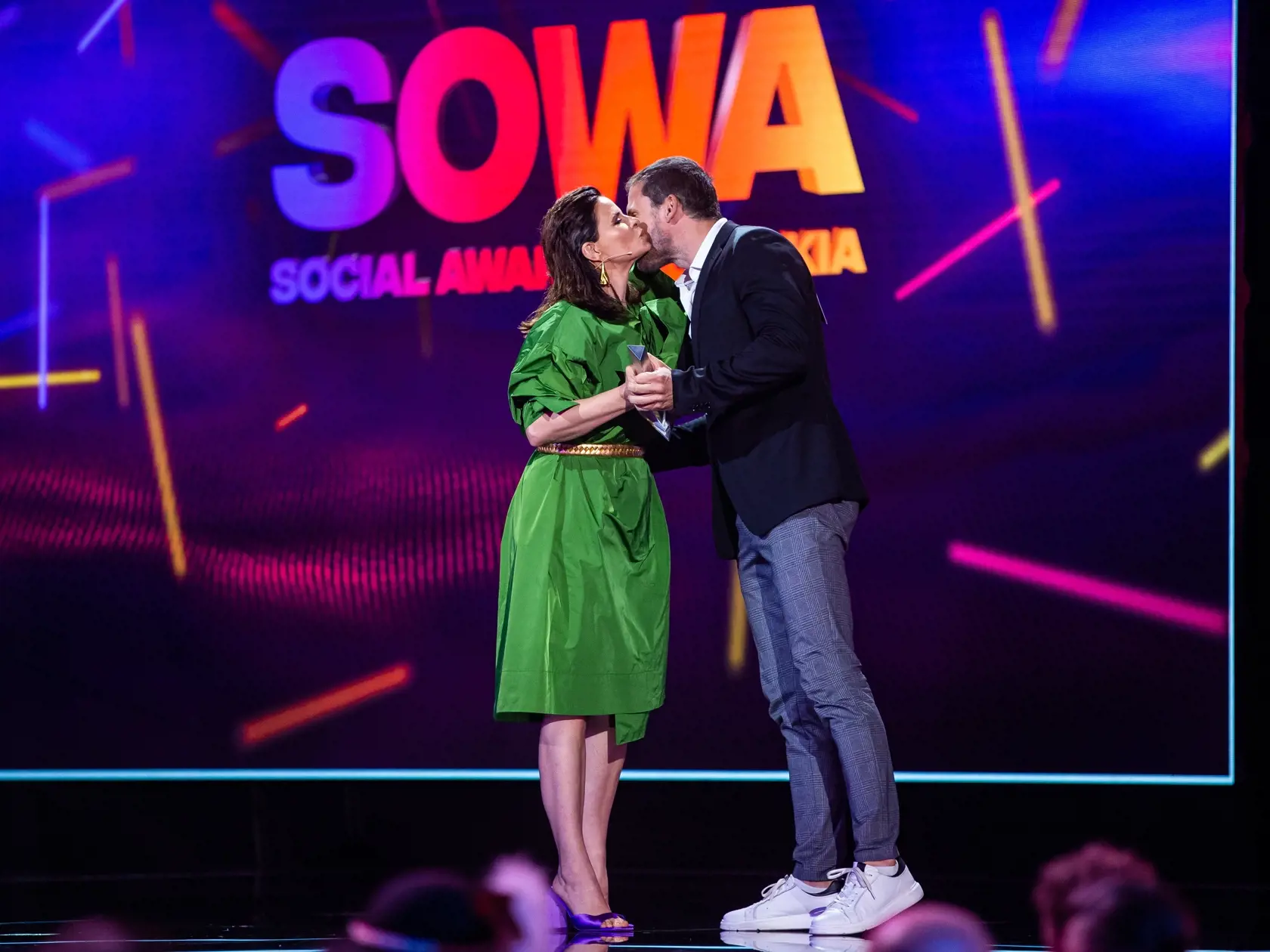 Galavečer Social Awards Slovakia "SOWA" v Bratislave. Na snímke Zuzana Fialová a Ján Koleník.