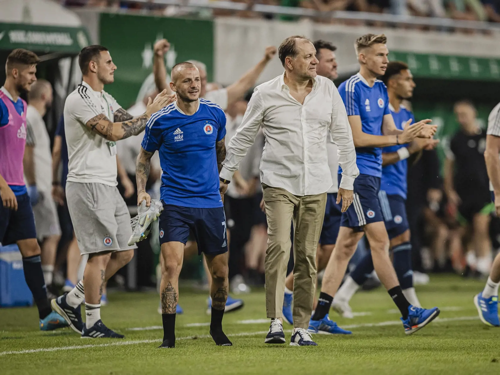 Na snímke Vladimír Weiss počas prvého zápasi 2. predkola Ligy majstrov UEFA medzi Ferencvárosi Torna Club a ŠK Slovan Bratislava.