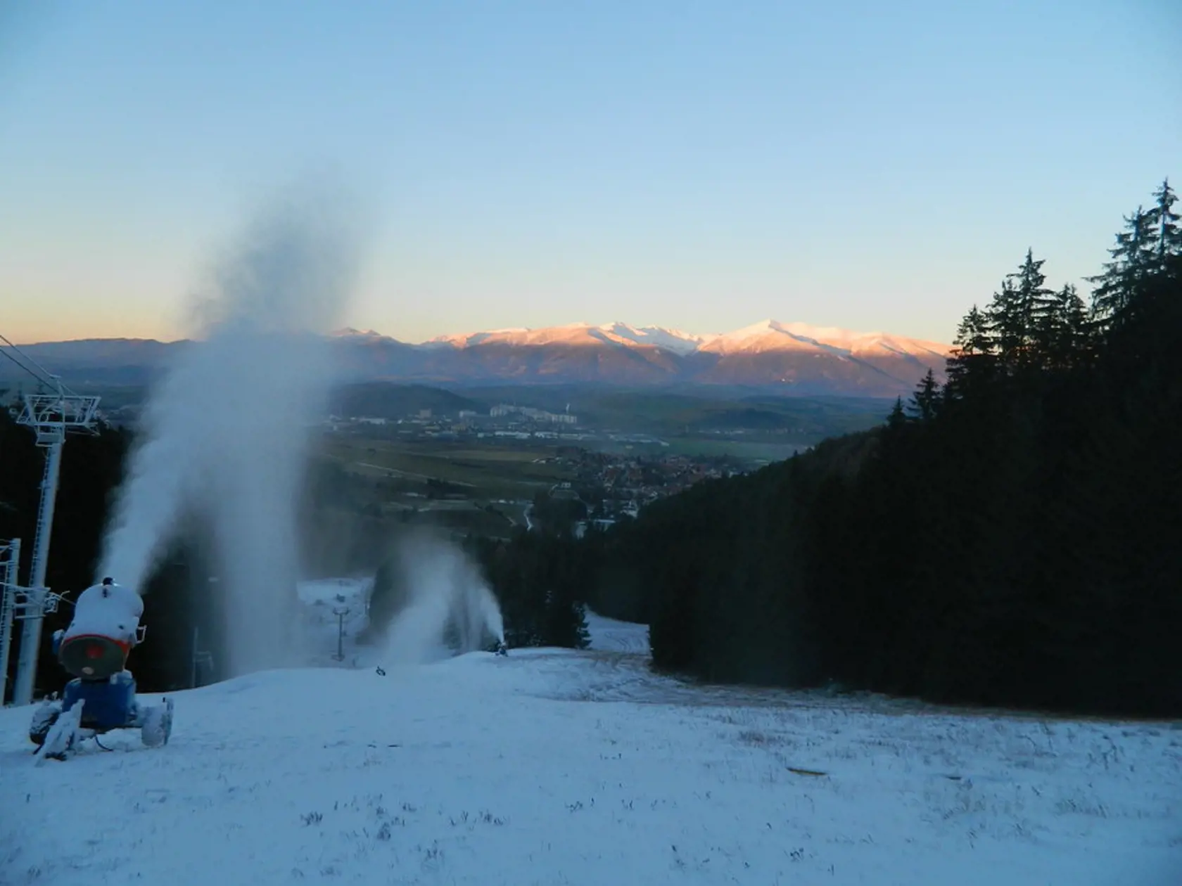 Zasnežovanie Ski Opalisko Závažná Poruba.