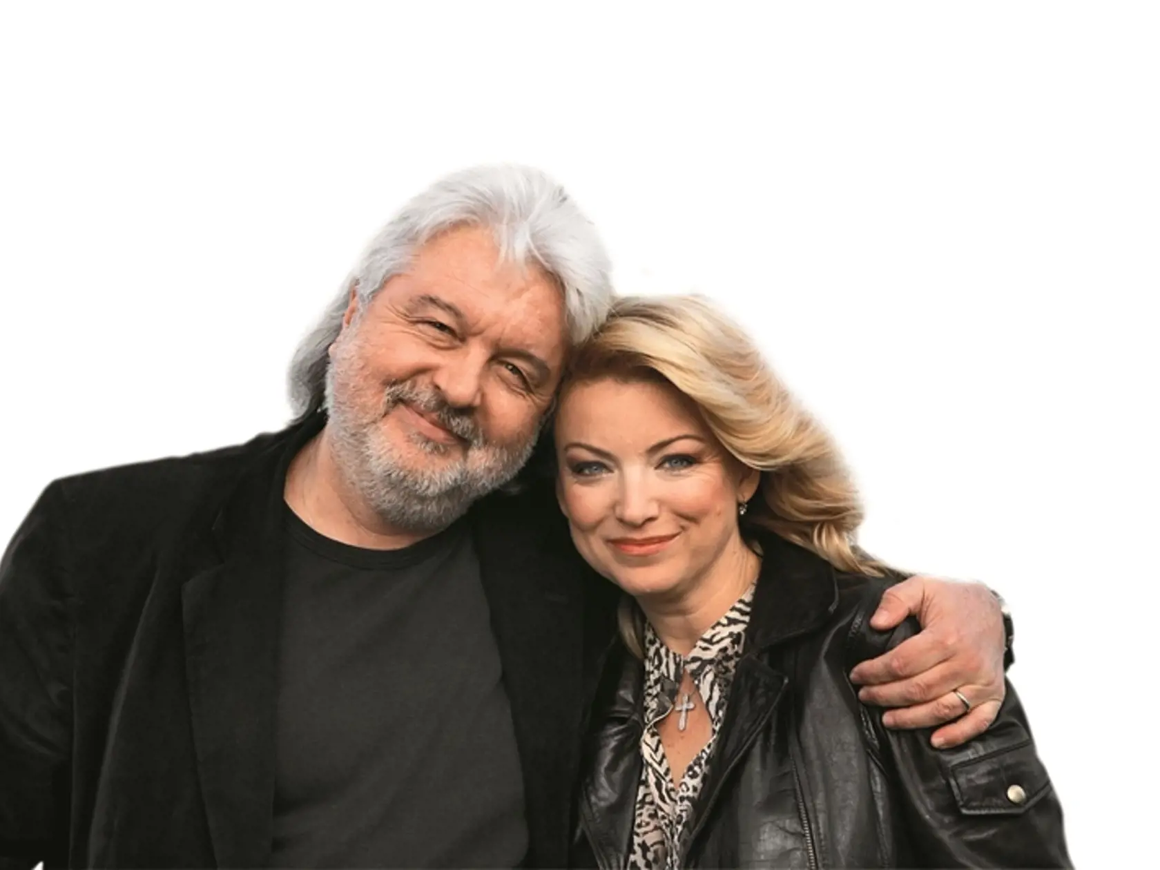 Eva Vejmělková s manželom Dušanom Rapošom, mužom, ktorý ju objavil.