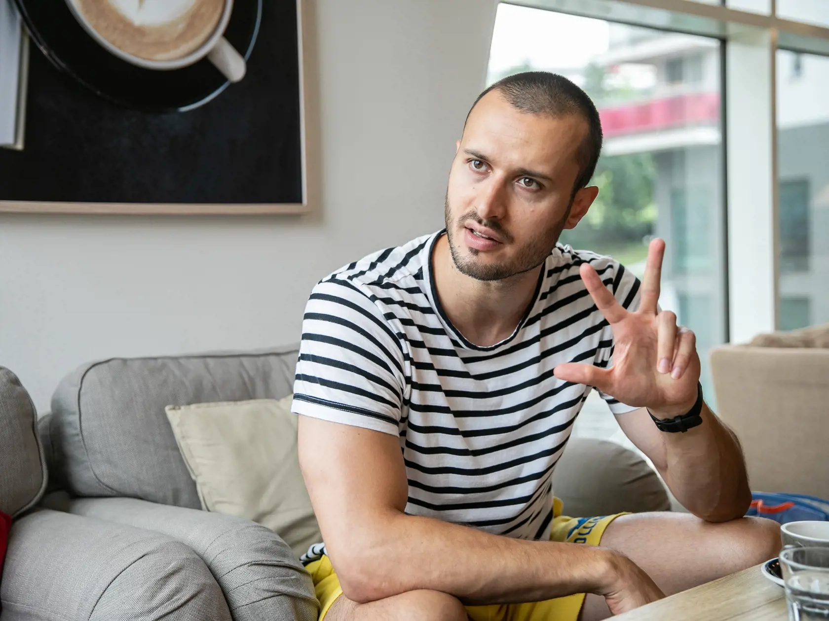 Michal Páleník počas rozhovoru.