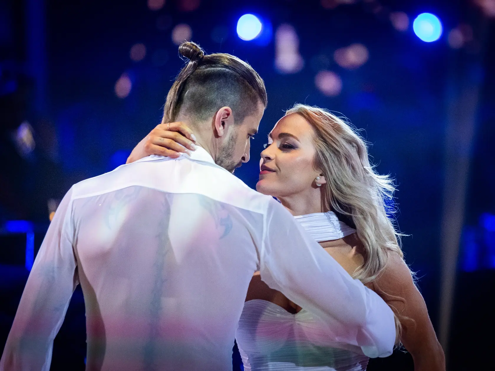 Druhé kolo tanečnej televíznej šou Let’s Dance v bratislavskej Inchebe. Na snímke Peter Sagan a Eliška Lenčešová.