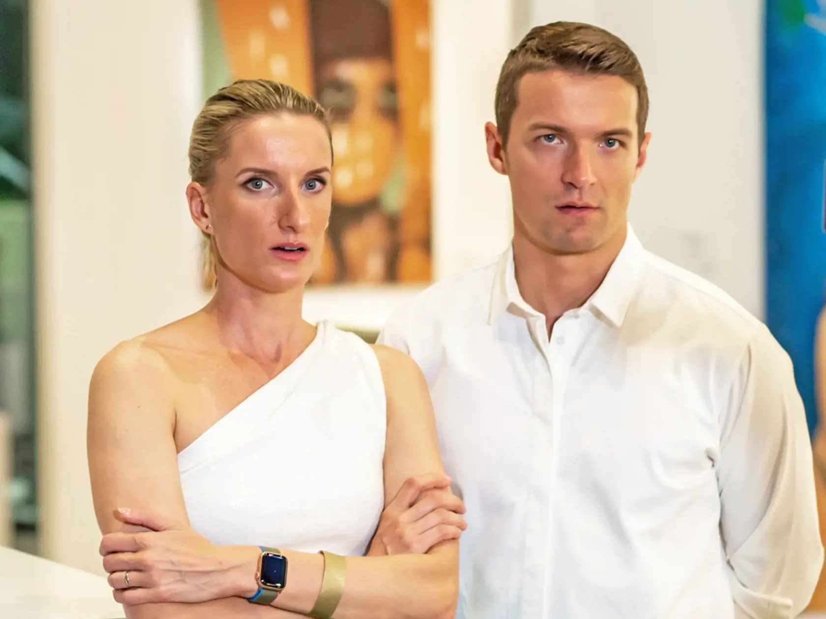 V Jurkovičovej teplárni, sa konala letná media párty televízie Markíza. Na snímke je Adela Vinczeová a Viktor Vincze. 