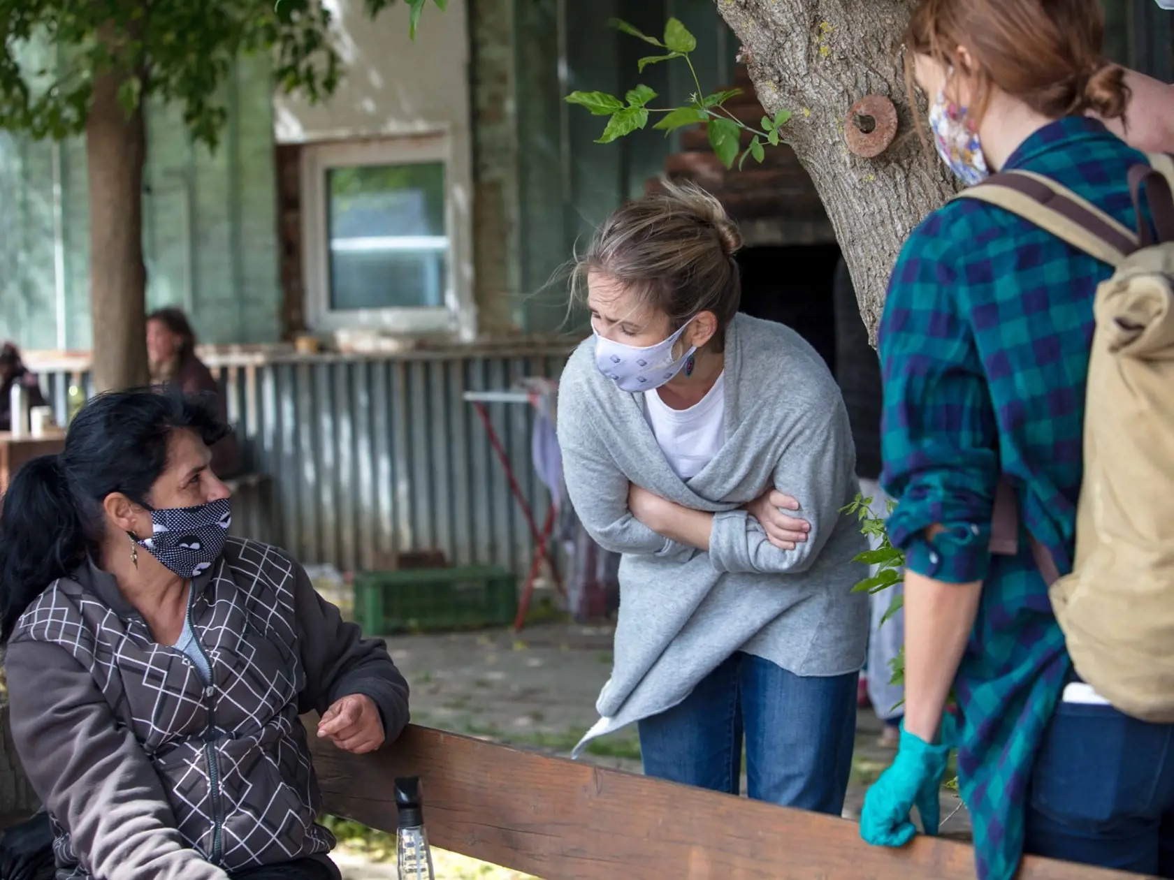 Dobrovoľníci nielen testovali, ale sa aj rozprávali s klientmi zariadenia.