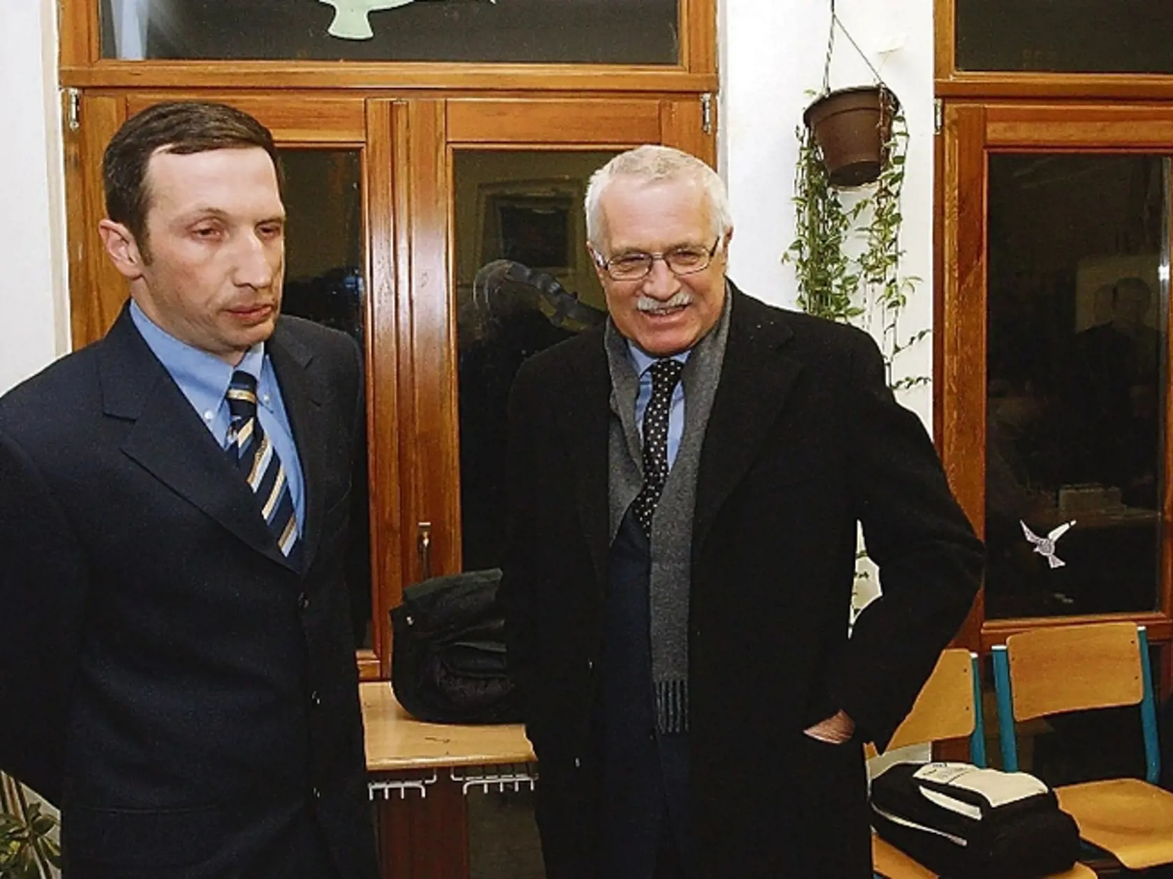 Syn a otec: Václav Klaus mladší a starší.