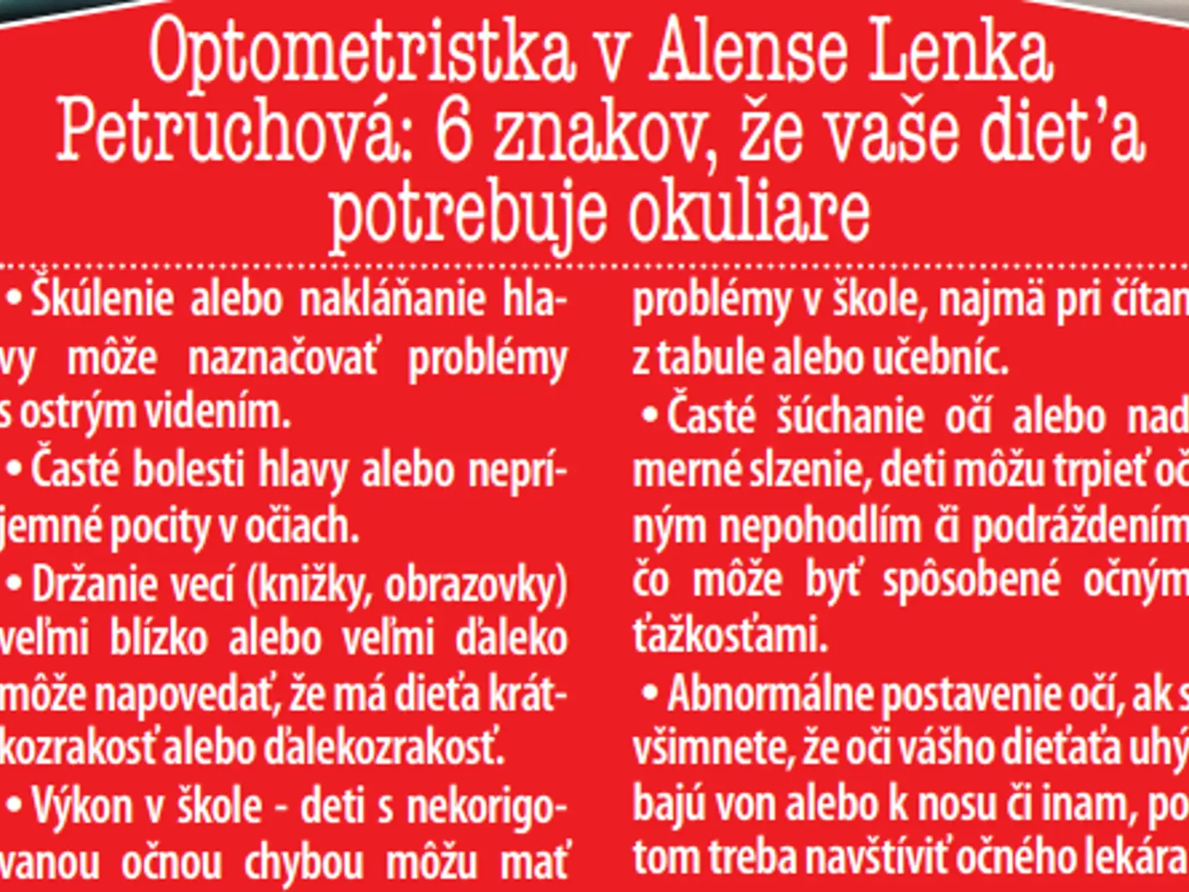 Ako zistíte, že vaše dieťa potrebuje okuliare?