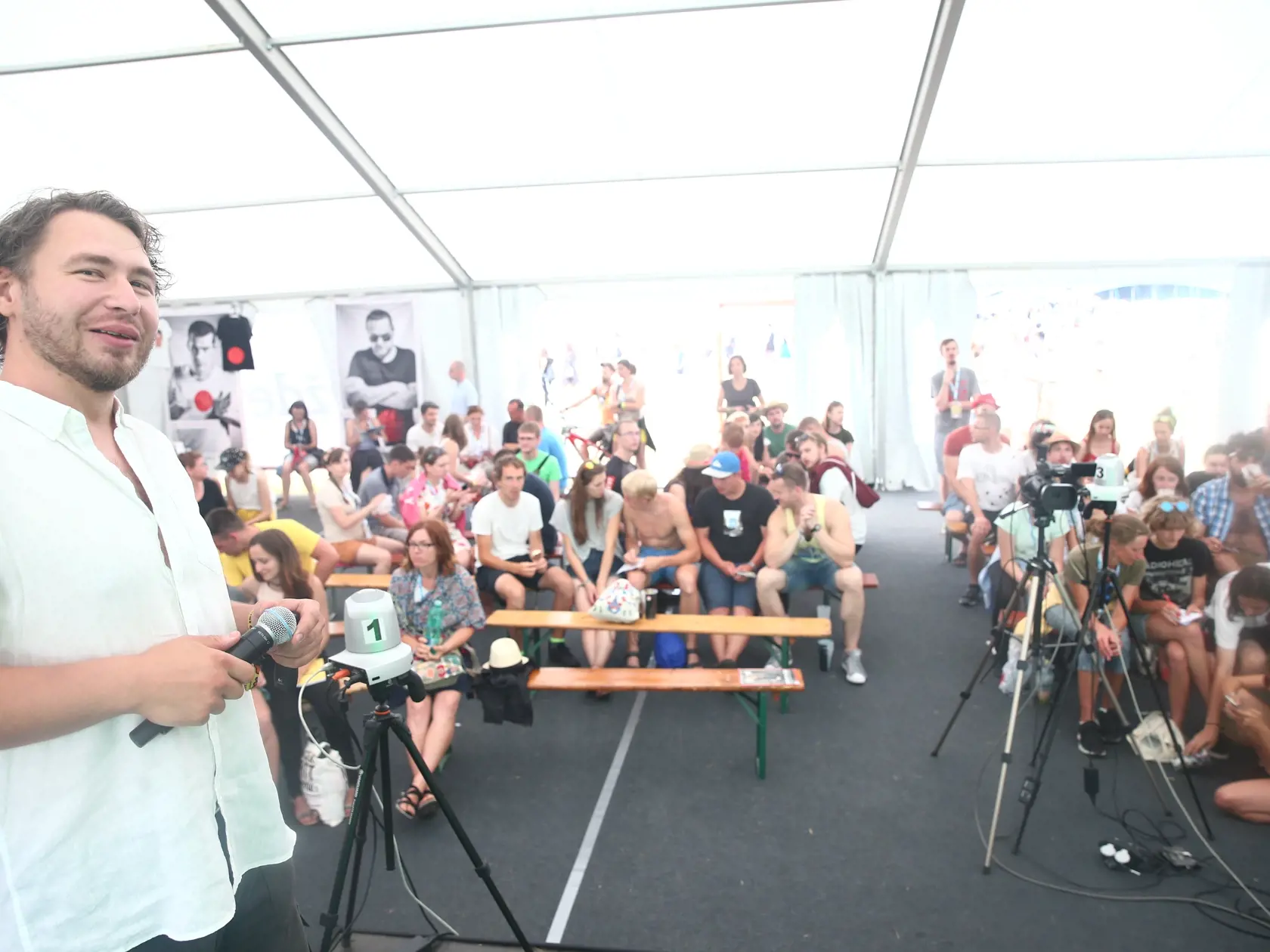 Slavo Hlásny v roku 2017 na festivale Pohoda.