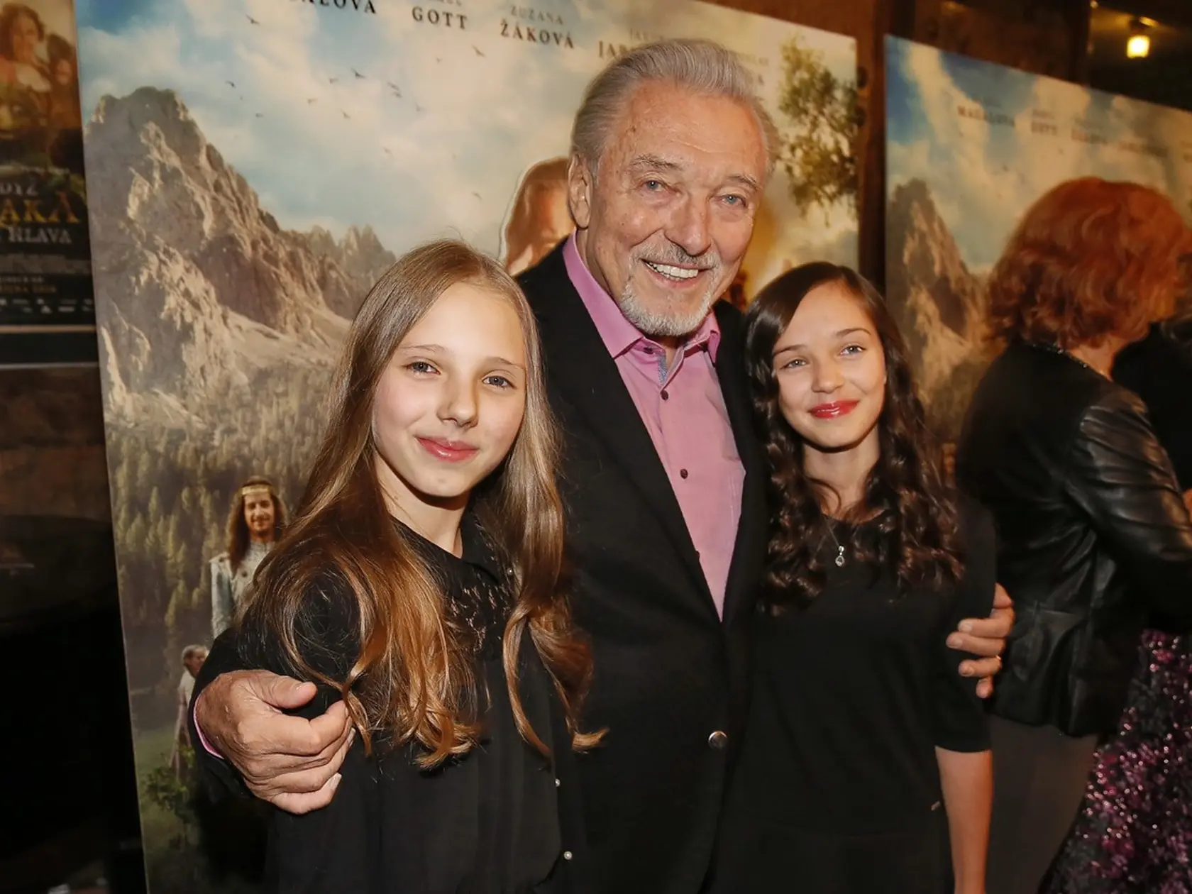 Karel Gott, Charlotte Ella Gotová, Nelly Sofia Gottová v roku 2018
