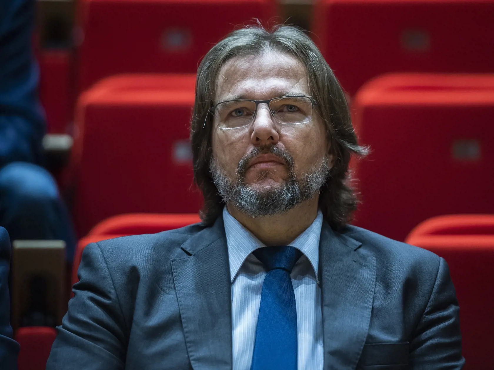 Na snímke kandidát Peter Janků počas verejného vypočutia kandidátov na generálneho riaditeľa RTVS na Výbore NR SR pre kultúru a médiá v Bratislave 13. júna 2022.