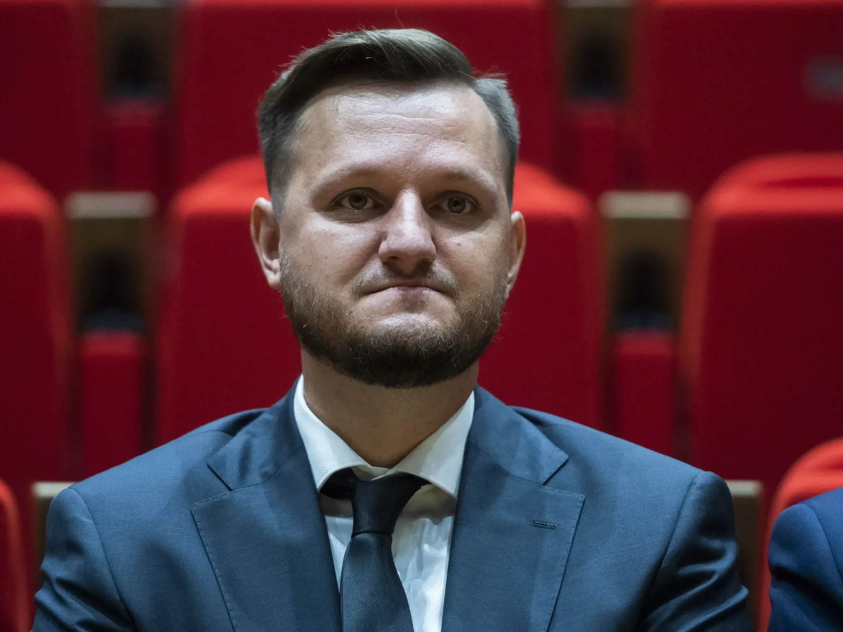 Na snímke kandidát Peter Badač počas verejného vypočutia kandidátov na generálneho riaditeľa RTVS na Výbore NR SR pre kultúru a médiá v Bratislave 13. júna 2022.