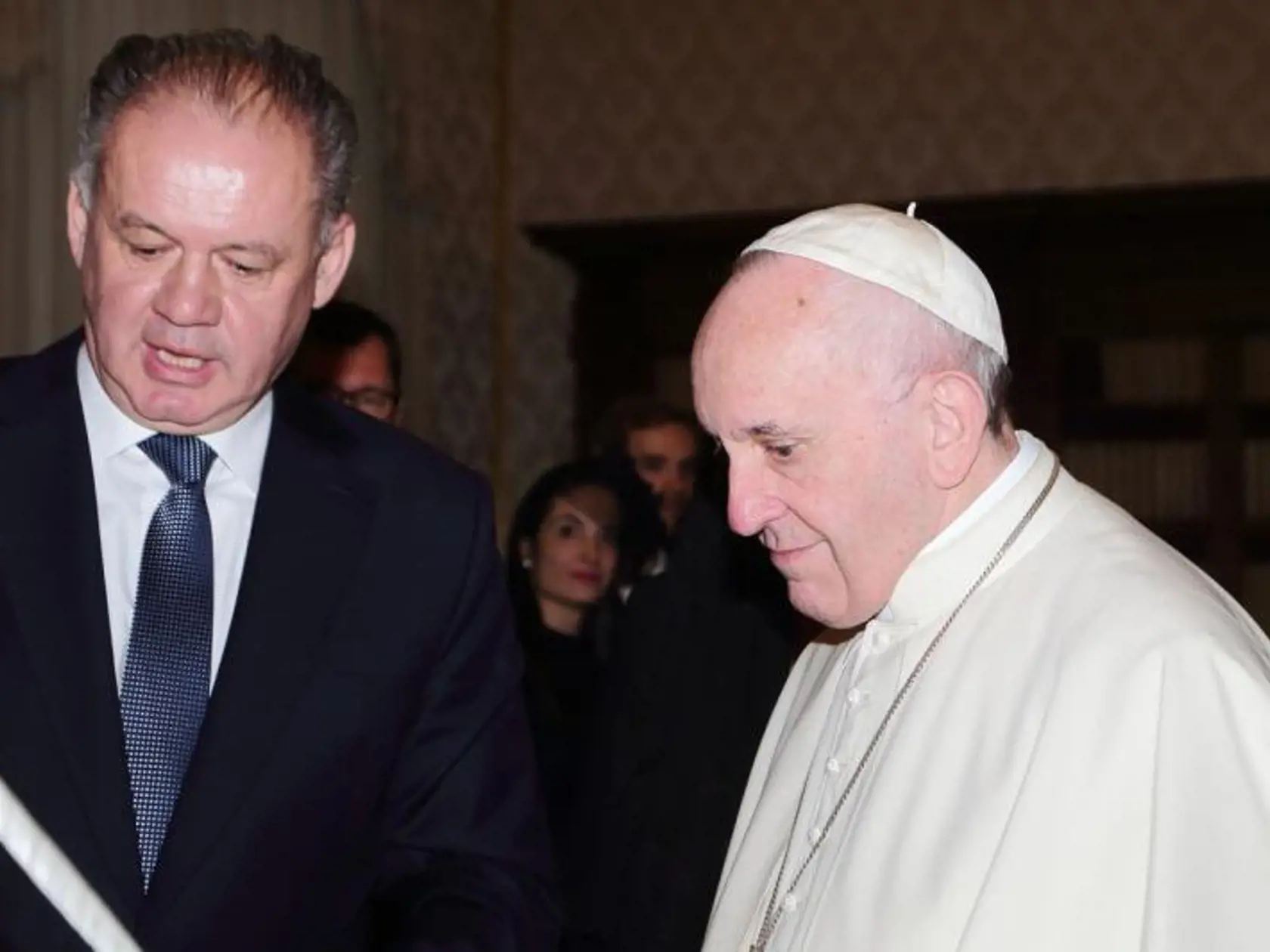 Bývalý prezident Andrej Kiska sa stretol s pápežom Františkom.