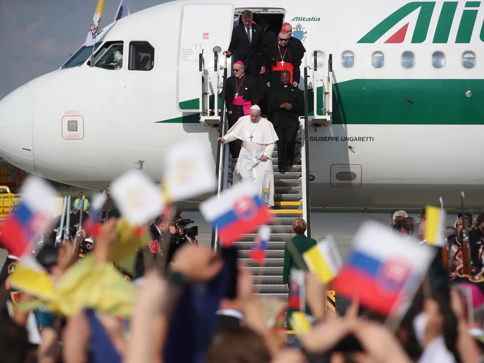 Príchod pápeža Františka na Slovensko.