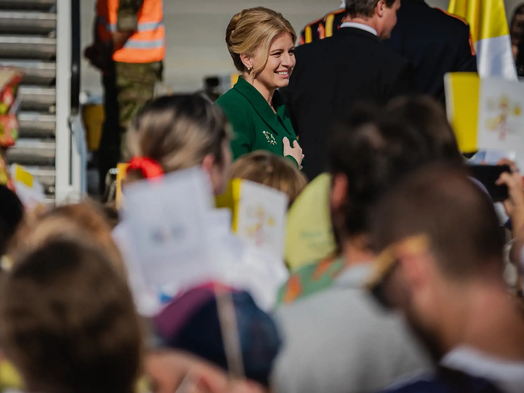 Pápež František priletel v nedeľu 12.9. 2021 na štvordňovú návštevu Slovenskej republiky. Na snímke je prezidentka Zuzana Čaputová.
