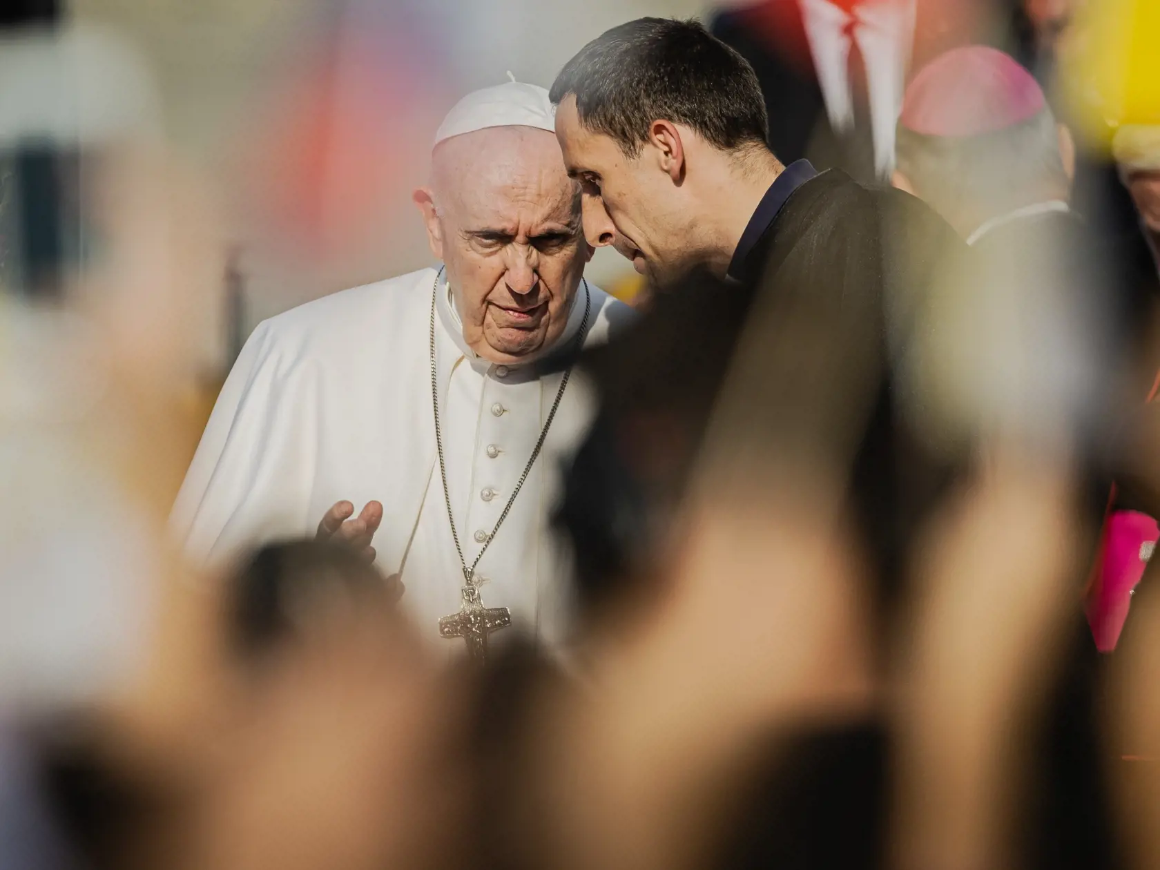 Pápež František priletel v nedeľu 12.9. 2021 na štvordňovú návštevu Slovenskej republiky. Na snímke Pápež František, vlastným menom Jorge Mario Bergoglio a Prezidentka Zuzana Čaputová.