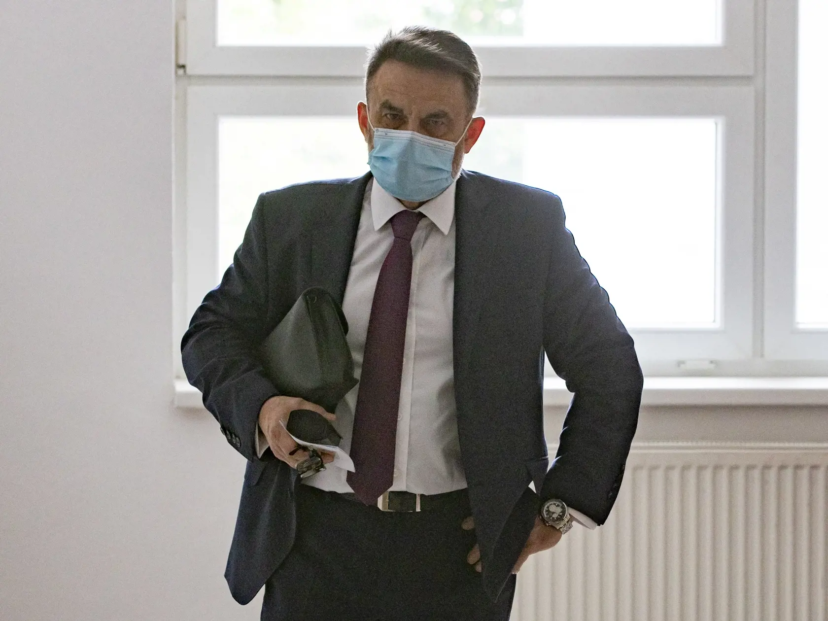 Súdne pojednávanie s bývalým špeciálnym prokurátorom Dušanom Kováčikom a Špecializovanom trestnom súde v Pezinku. Na snímke je bývalý generálny prokurátor Jaromír Čižnár, ktorý bol predvolaný ako svedok.