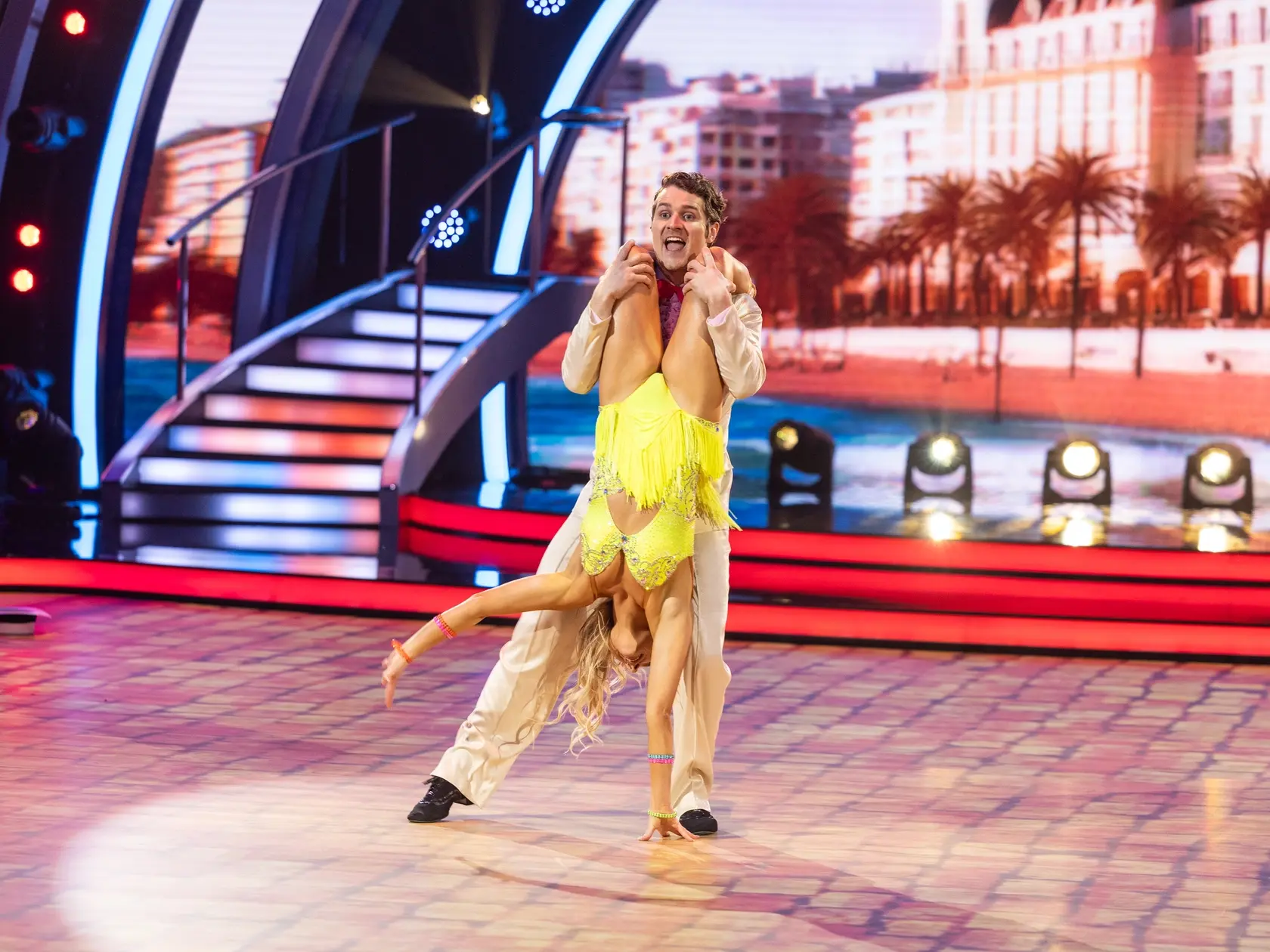 Na snímke Marek Rozkoš a Natália Horváthová počas šiesteho kola Let's dance 2025.