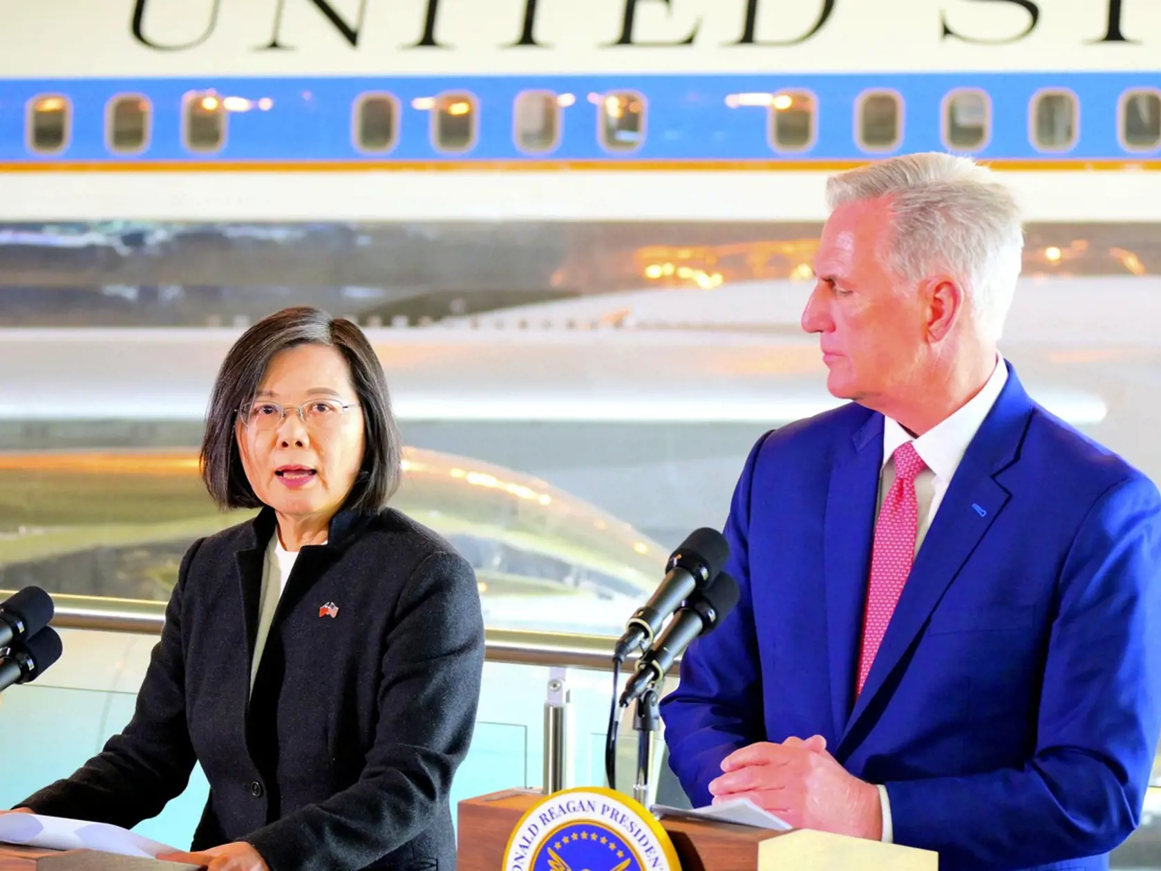 Taiwanská prezidentka Cchaj Jing-wen v USA 6. apríla 2023.