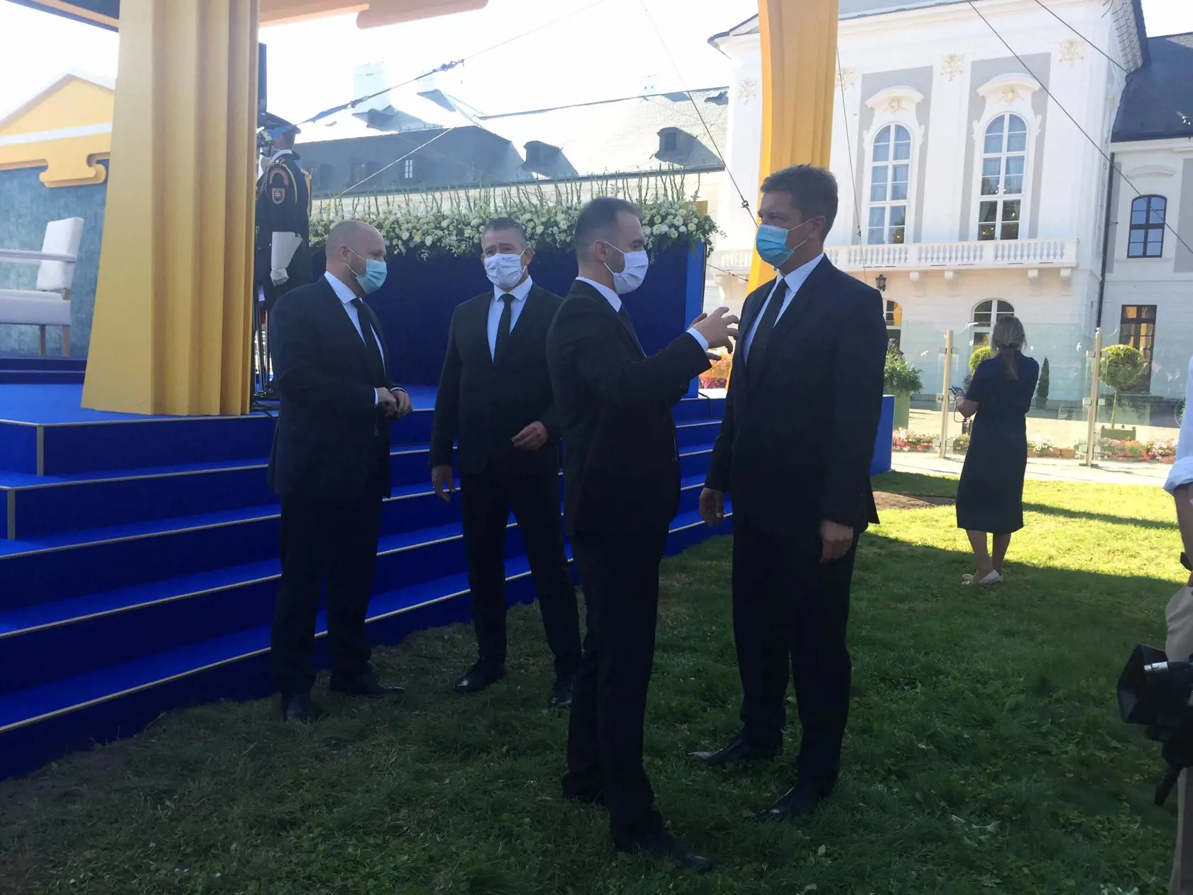 Hostia v Prezidentskom paláci počas návštevy pápeža Františka.