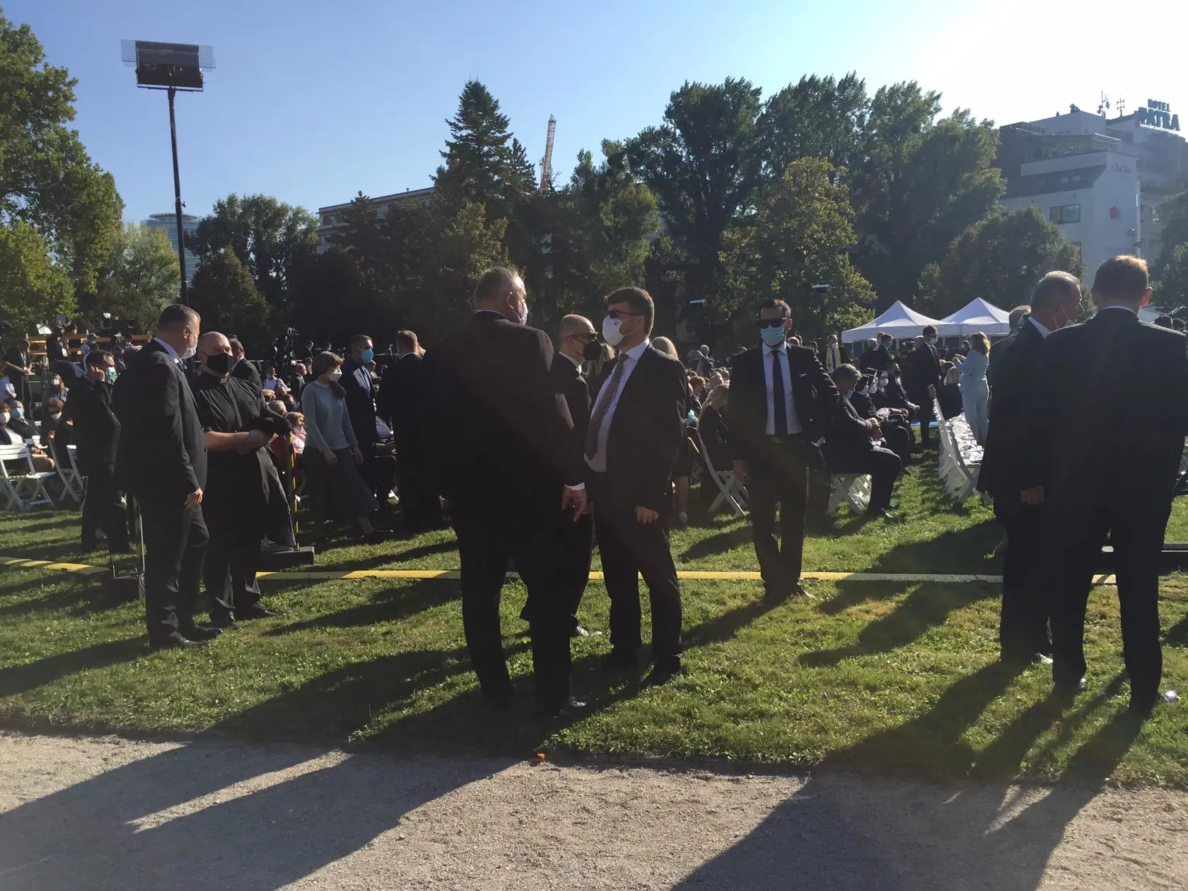 Prijatie pápeža v Prezidentskom paláci.