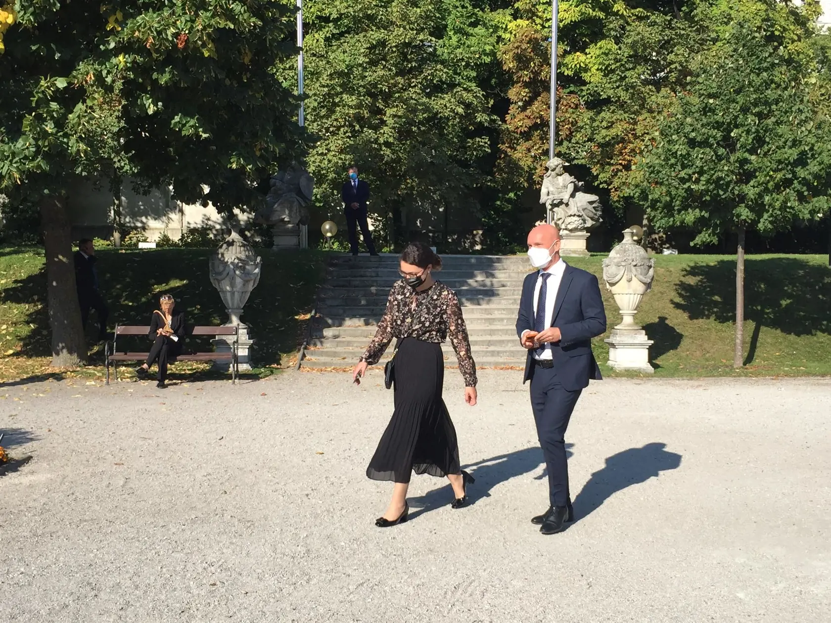 Prijatie pápeža v Prezidentskom paláci.